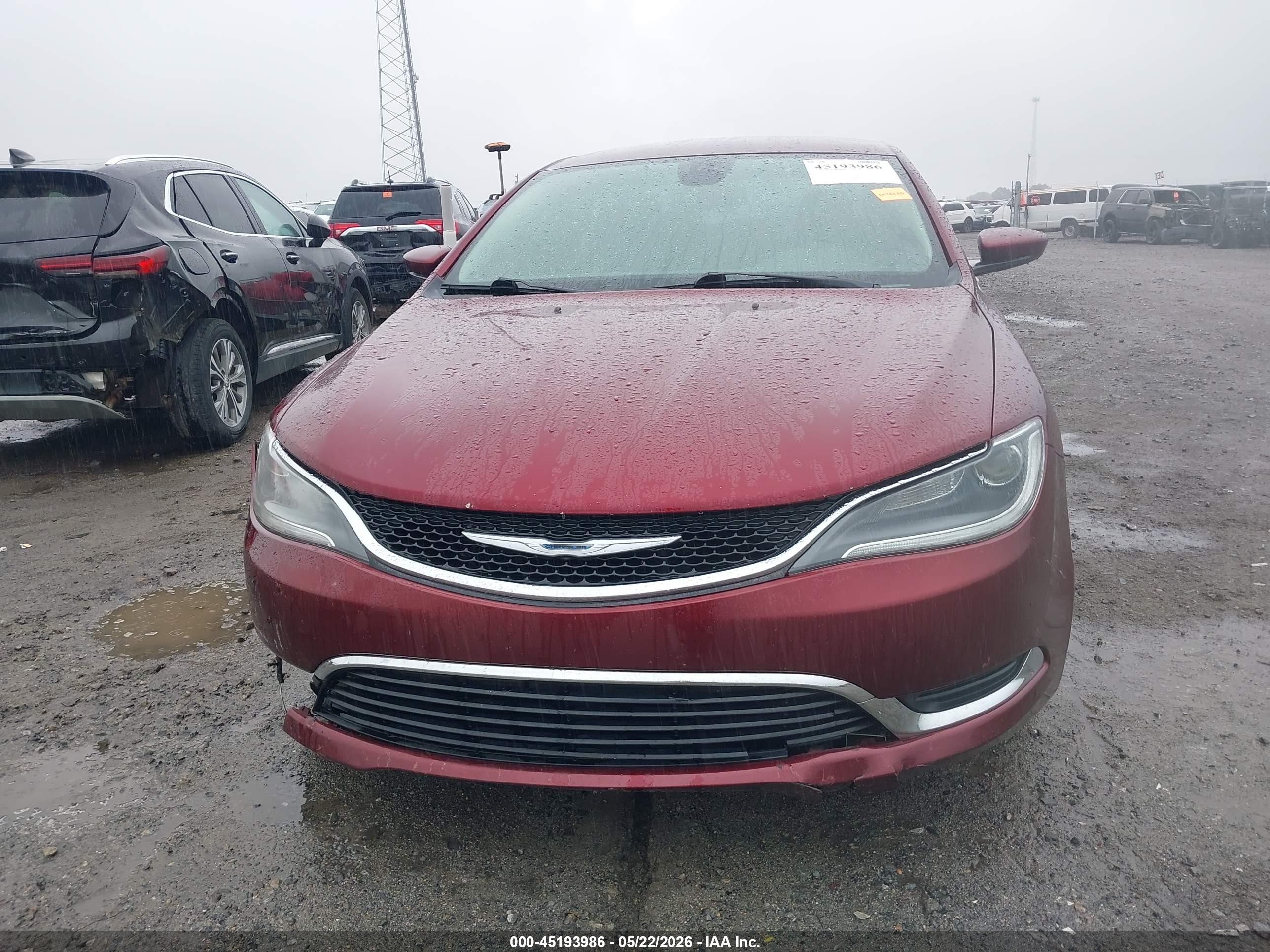 2015 Chrysler 200 Limited Maroon vin: 1C3CCCAB2FN552475