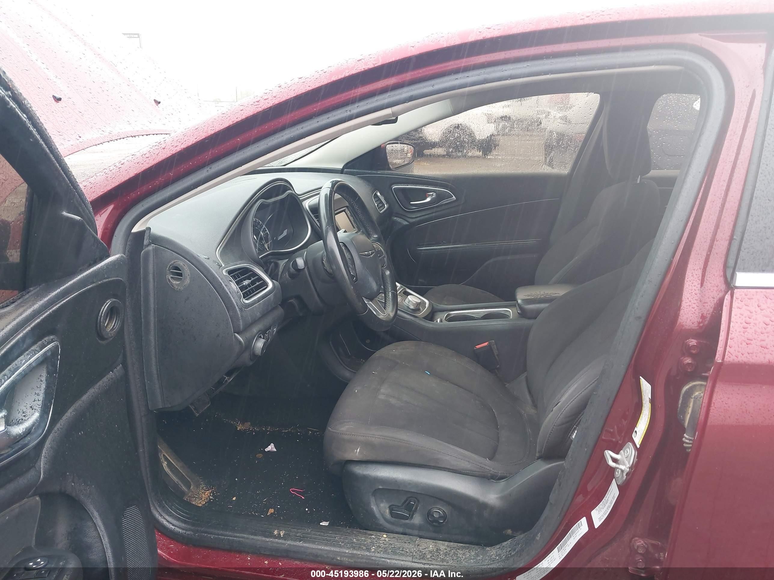 2015 Chrysler 200 Limited Maroon vin: 1C3CCCAB2FN552475