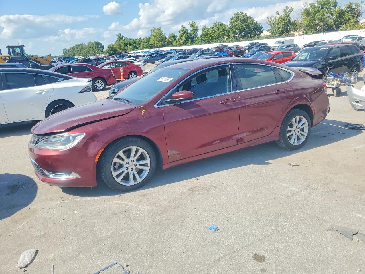 2015 Chrysler 200 Limited Burgundy vin: 1C3CCCAB2FN570751