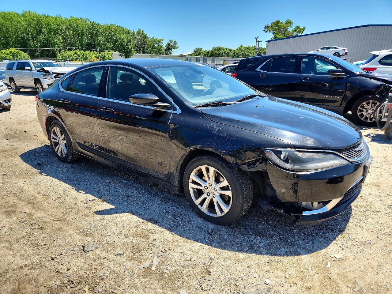 2015 Chrysler 200 Limited Black vin: 1C3CCCAB2FN576436