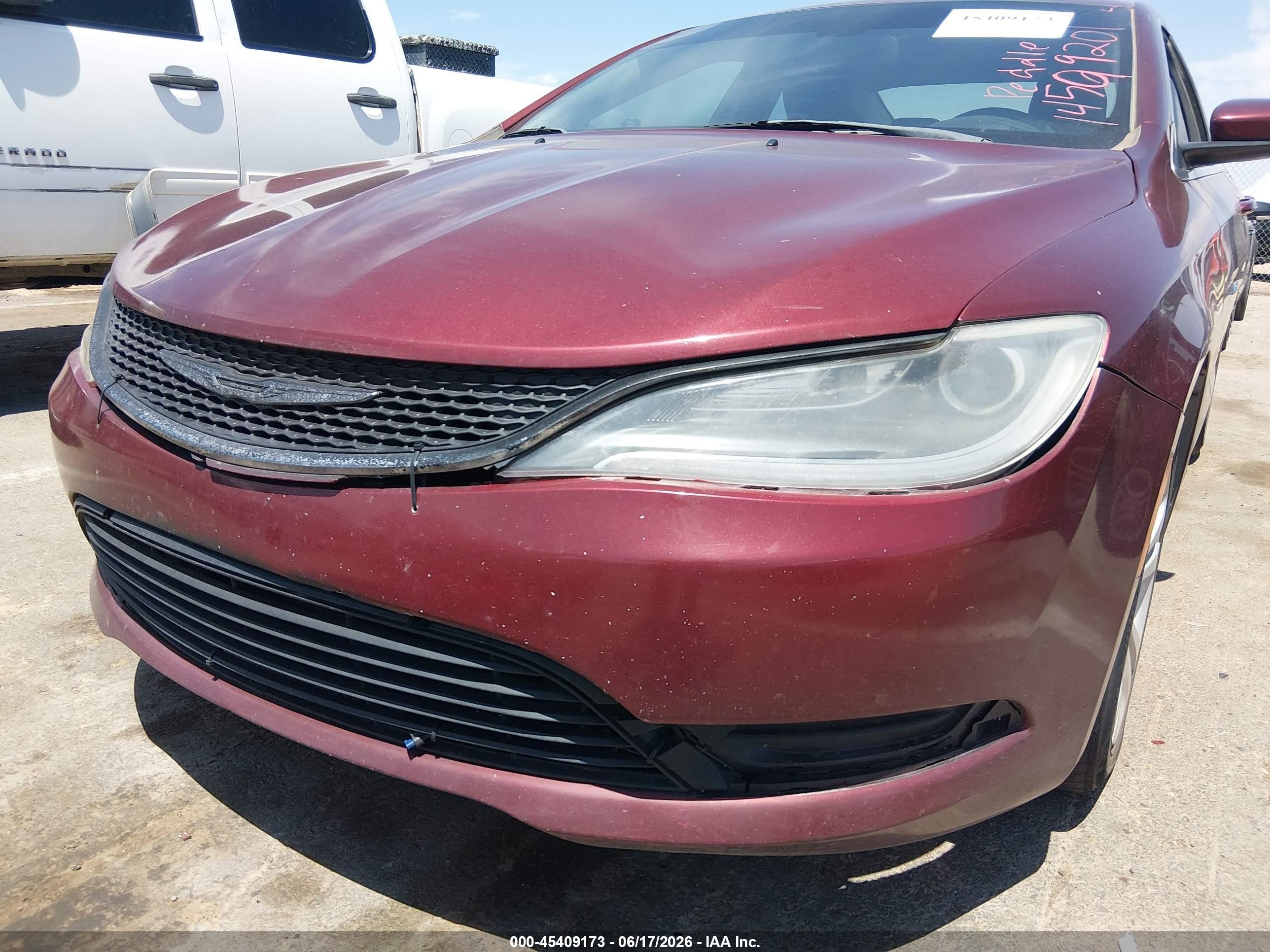 2015 Chrysler 200 Limited Maroon vin: 1C3CCCAB2FN583743