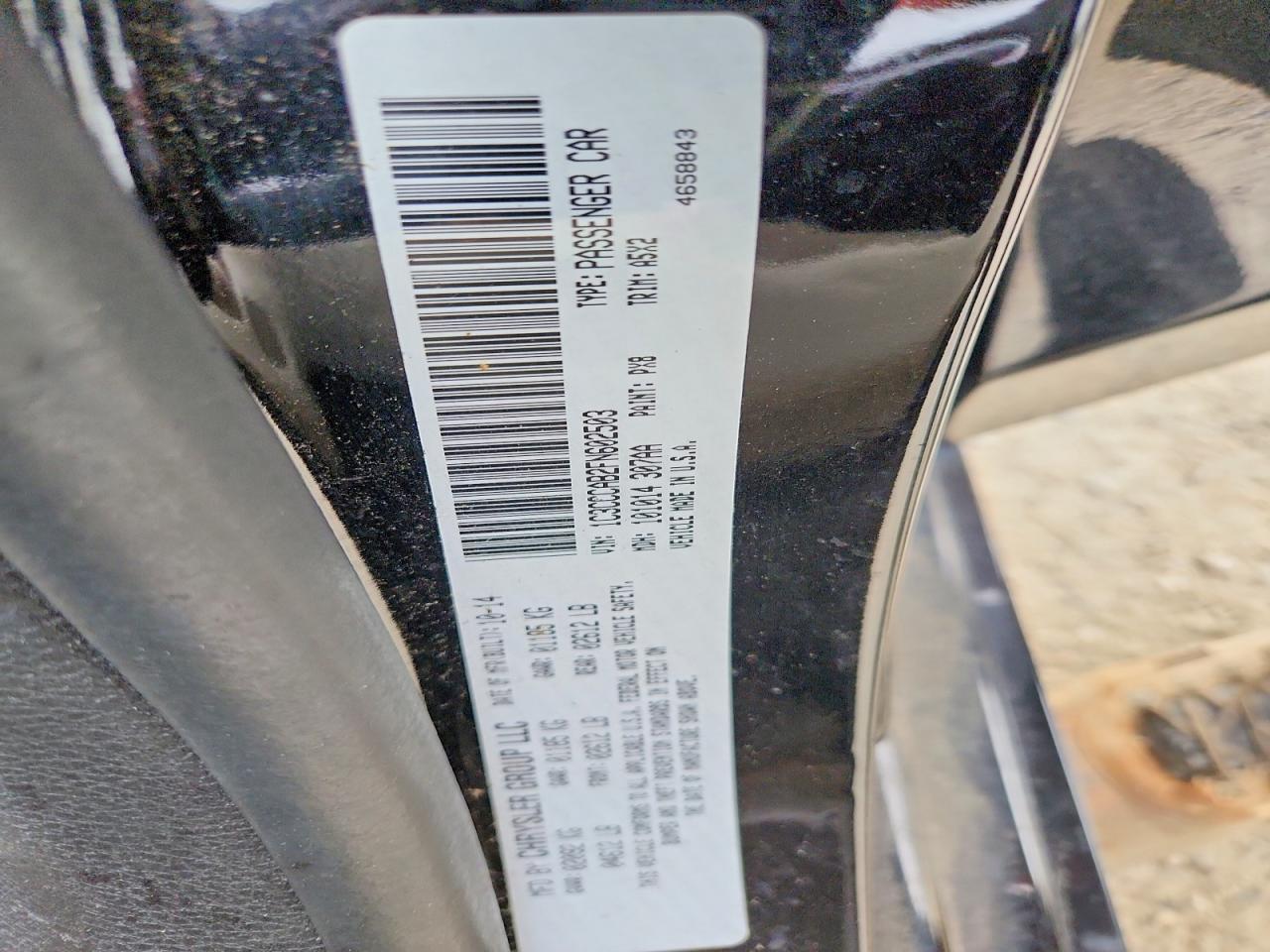 2015 Chrysler 200 Limited Black vin: 1C3CCCAB2FN602503
