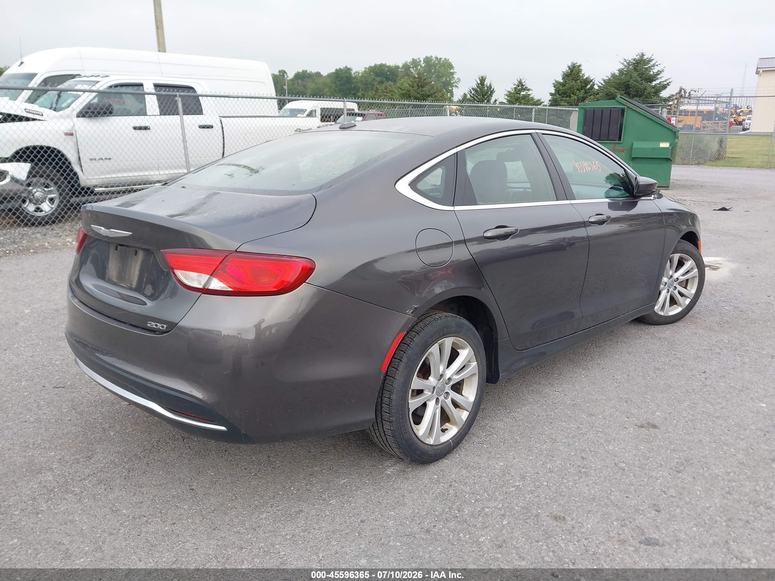 2015 Chrysler 200 Limited Gray vin: 1C3CCCAB2FN633413