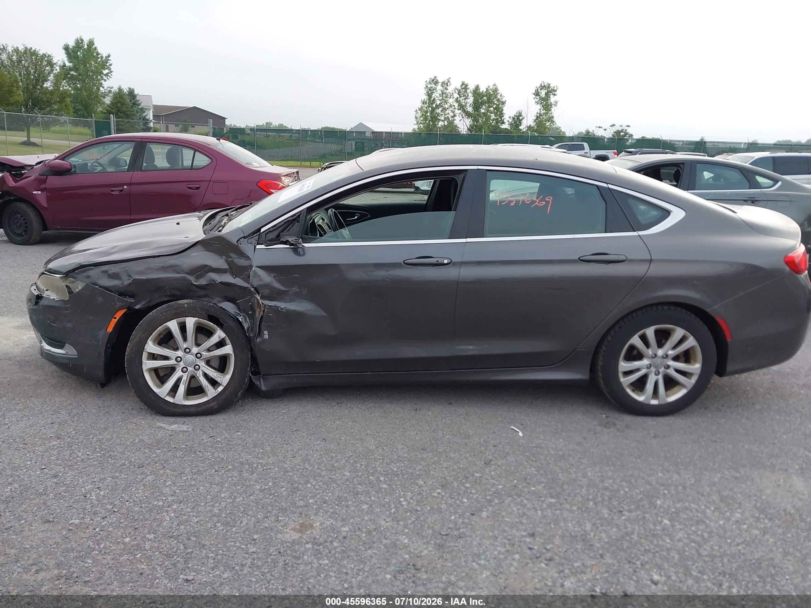 2015 Chrysler 200 Limited Gray vin: 1C3CCCAB2FN633413