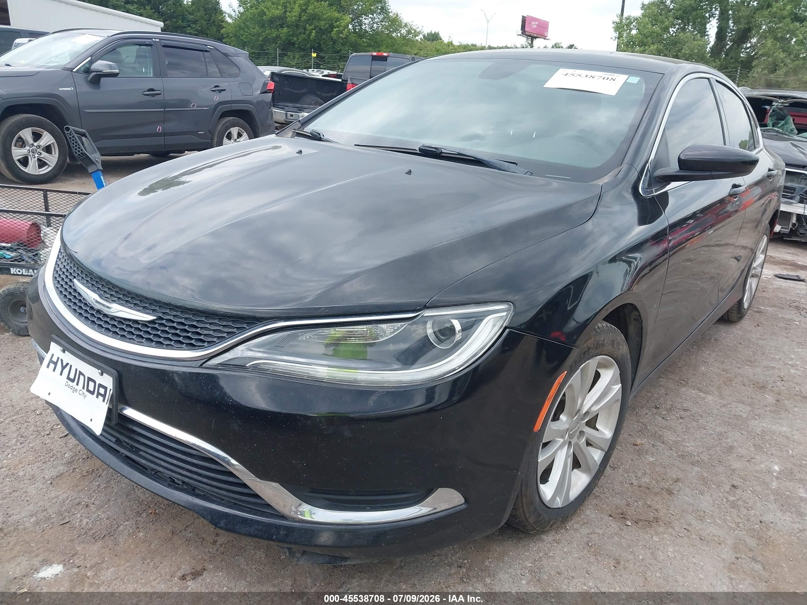 2015 Chrysler 200 Limited Black vin: 1C3CCCAB2FN641267