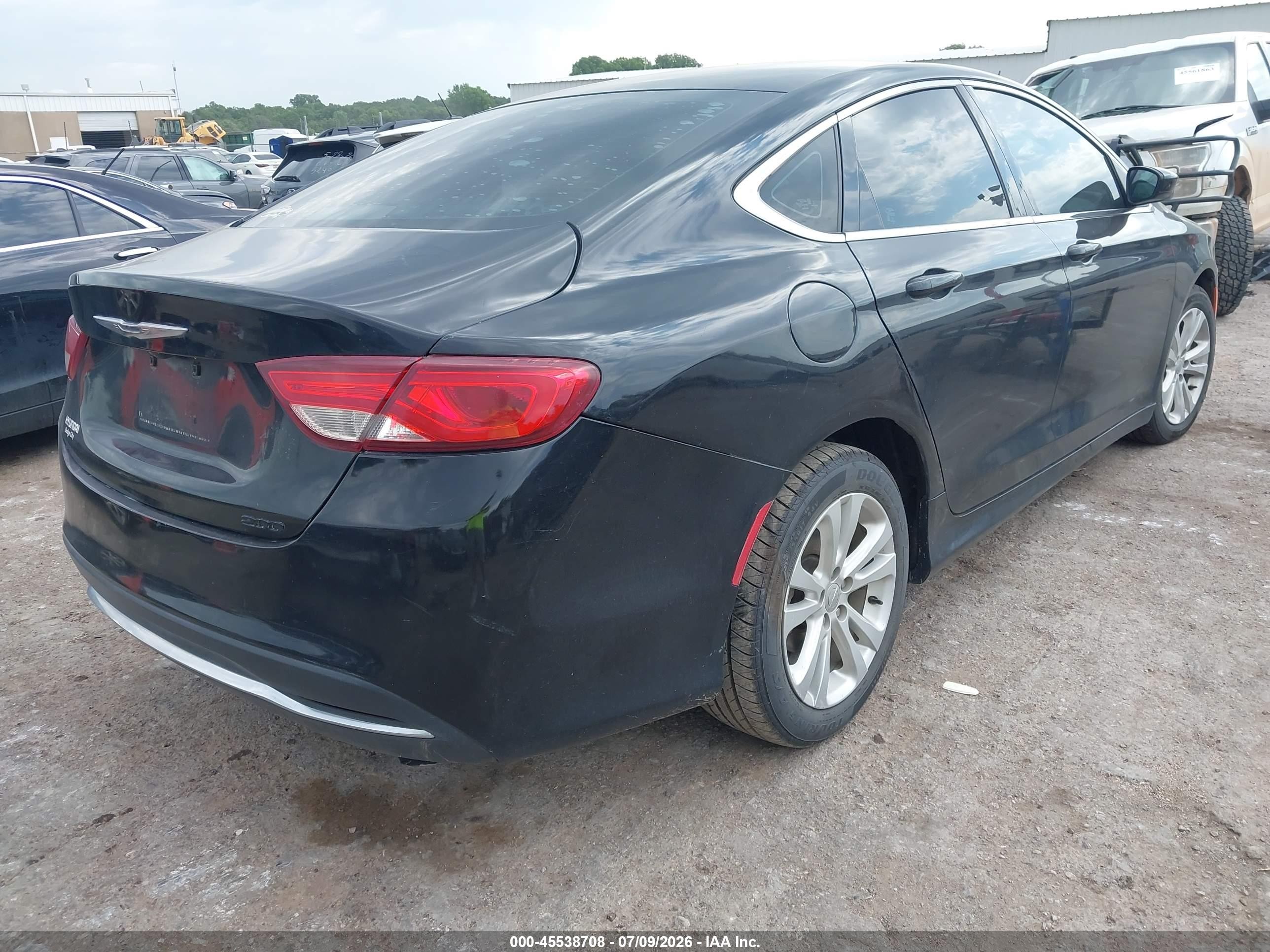2015 Chrysler 200 Limited Black vin: 1C3CCCAB2FN641267