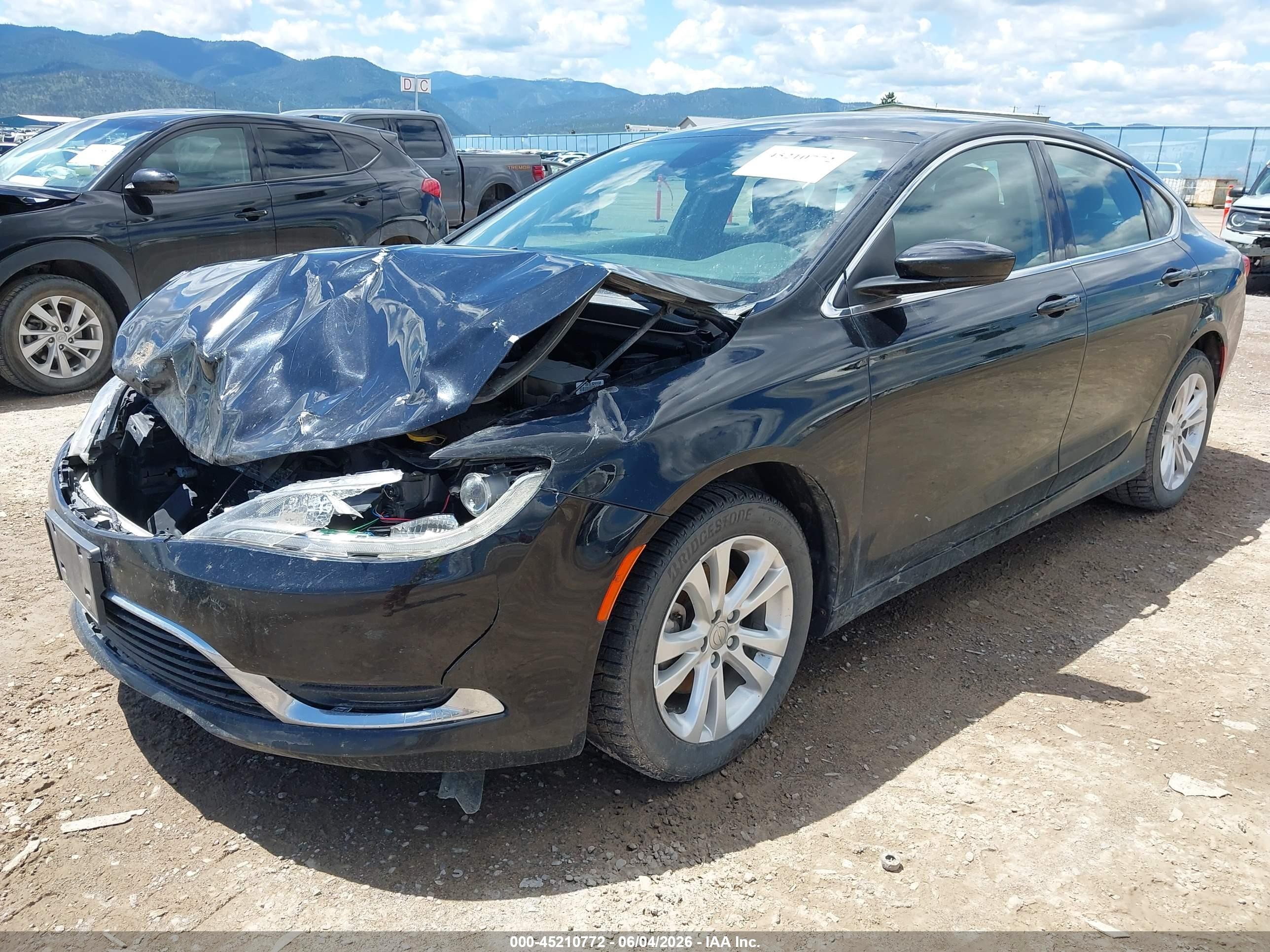 2015 Chrysler 200 Limited Black vin: 1C3CCCAB2FN663222