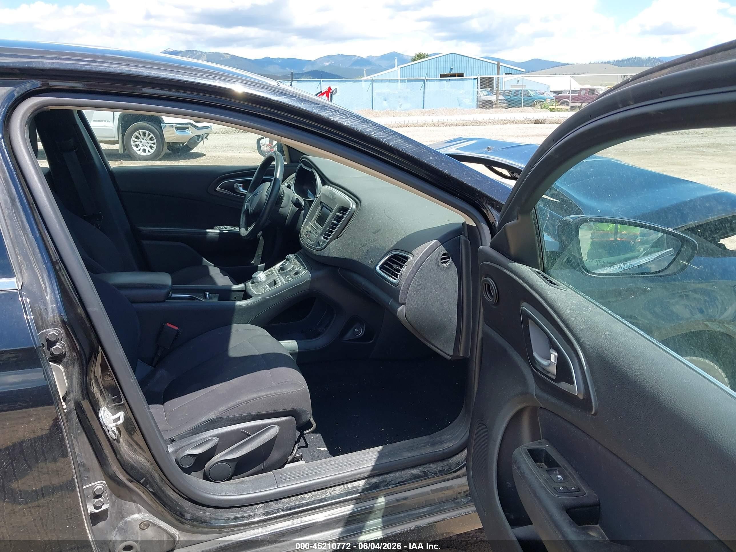 2015 Chrysler 200 Limited Black vin: 1C3CCCAB2FN663222