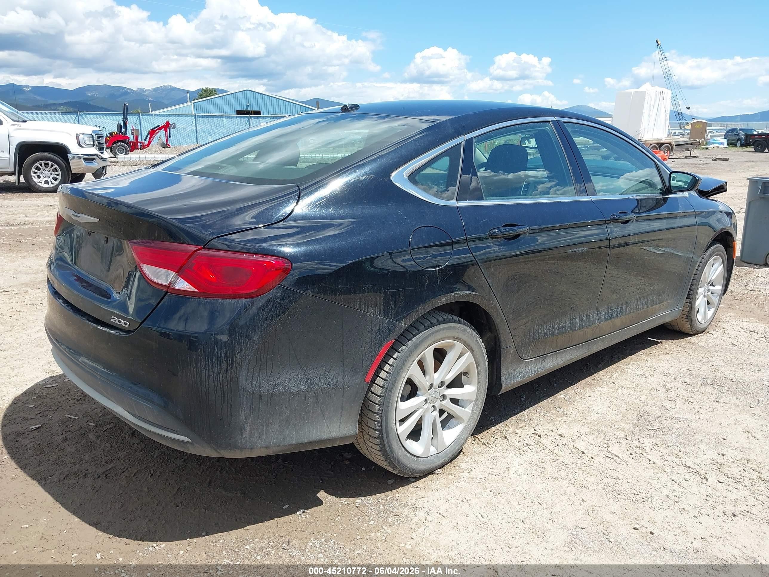 2015 Chrysler 200 Limited Black vin: 1C3CCCAB2FN663222