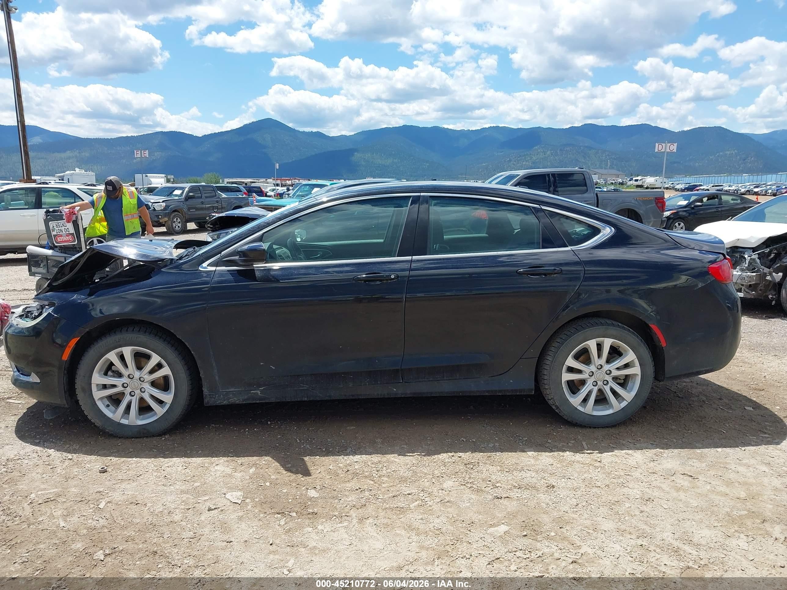 2015 Chrysler 200 Limited Black vin: 1C3CCCAB2FN663222