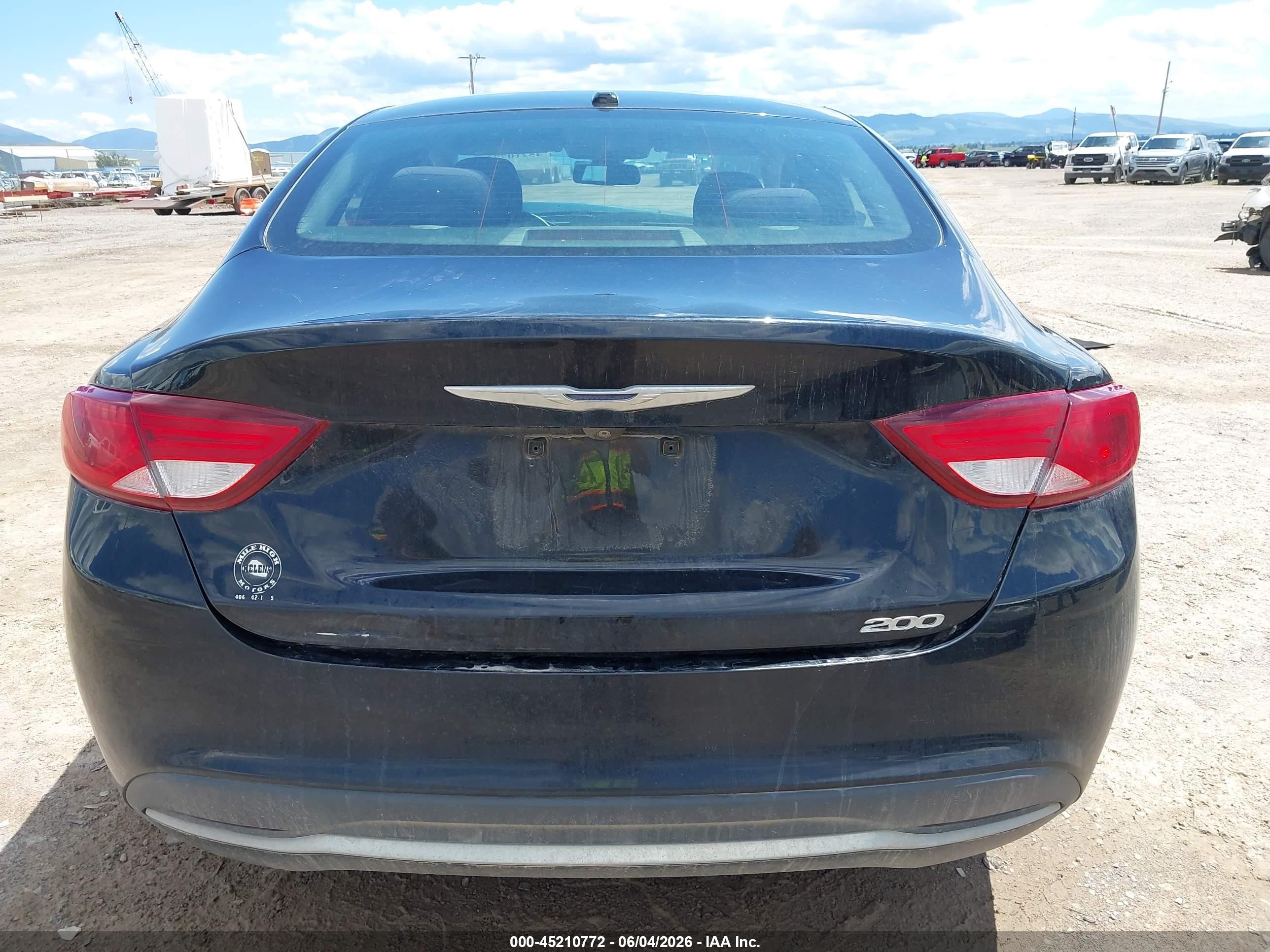 2015 Chrysler 200 Limited Black vin: 1C3CCCAB2FN663222