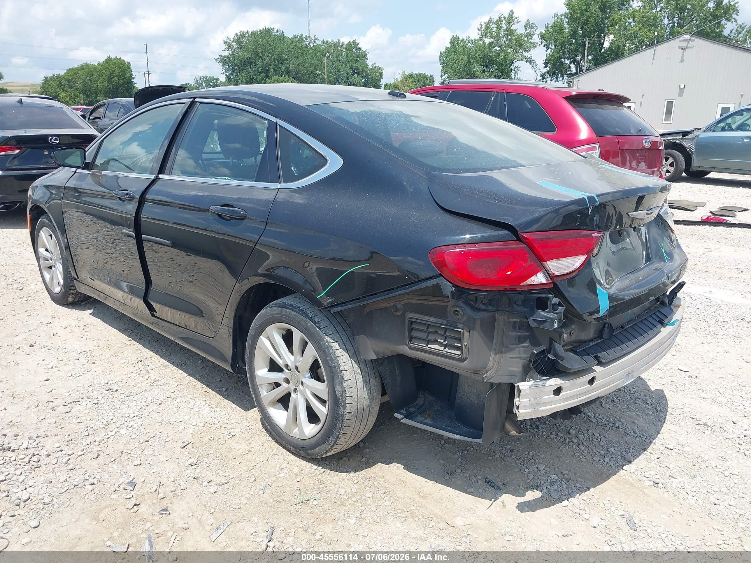 2015 Chrysler 200 Limited Black vin: 1C3CCCAB2FN674642