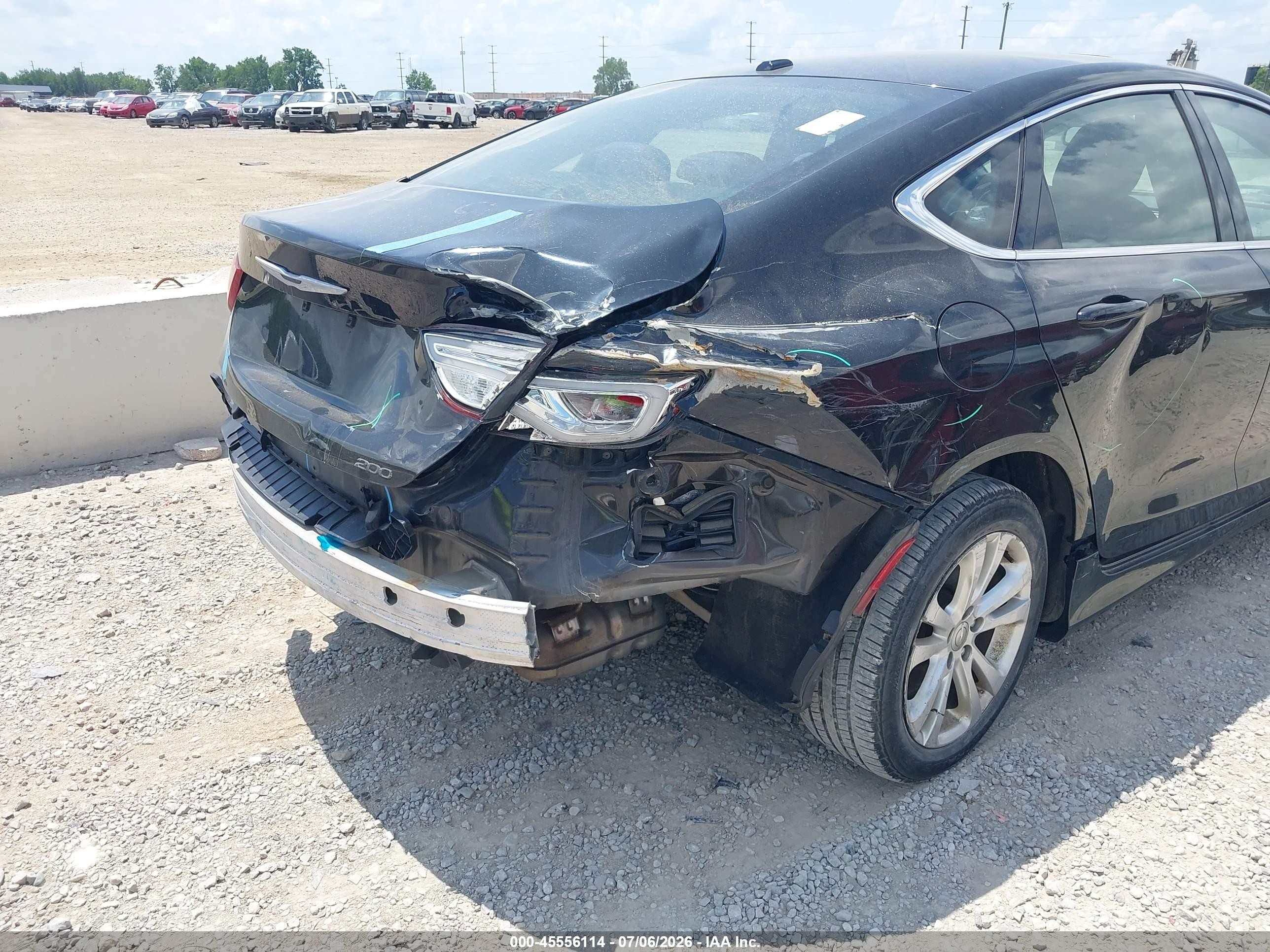 2015 Chrysler 200 Limited Black vin: 1C3CCCAB2FN674642