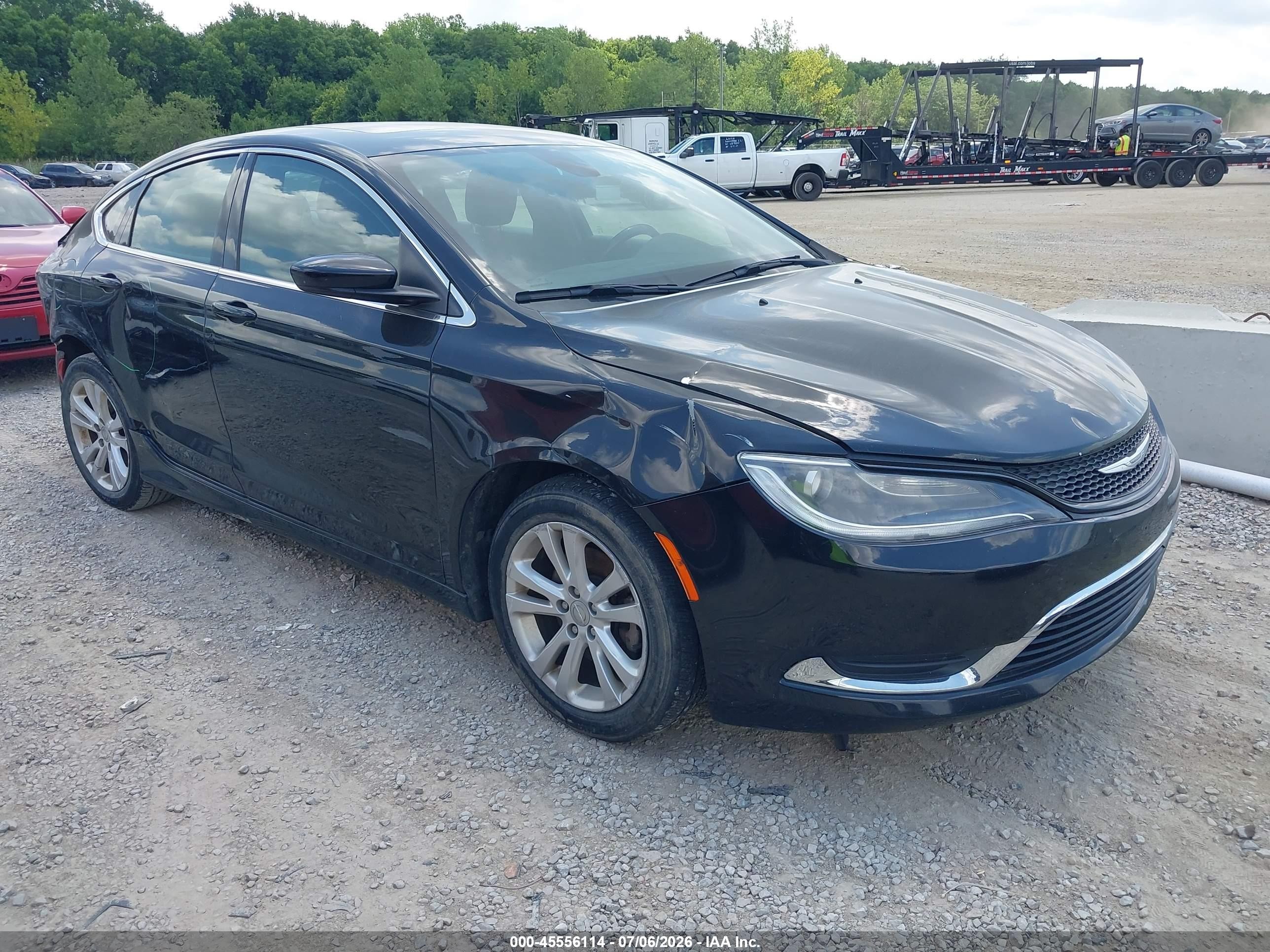 2015 Chrysler 200 Limited Black vin: 1C3CCCAB2FN674642
