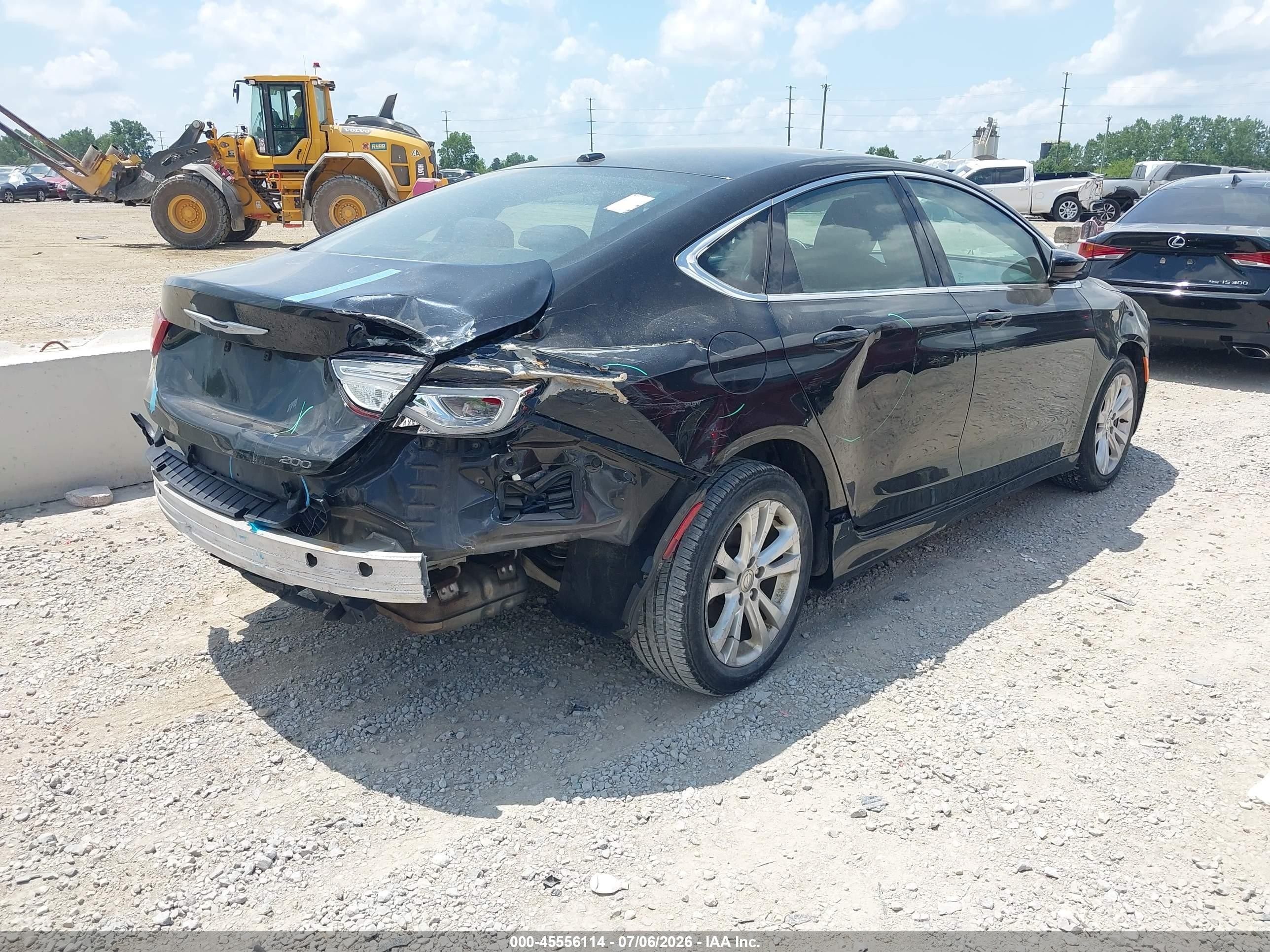 2015 Chrysler 200 Limited Black vin: 1C3CCCAB2FN674642