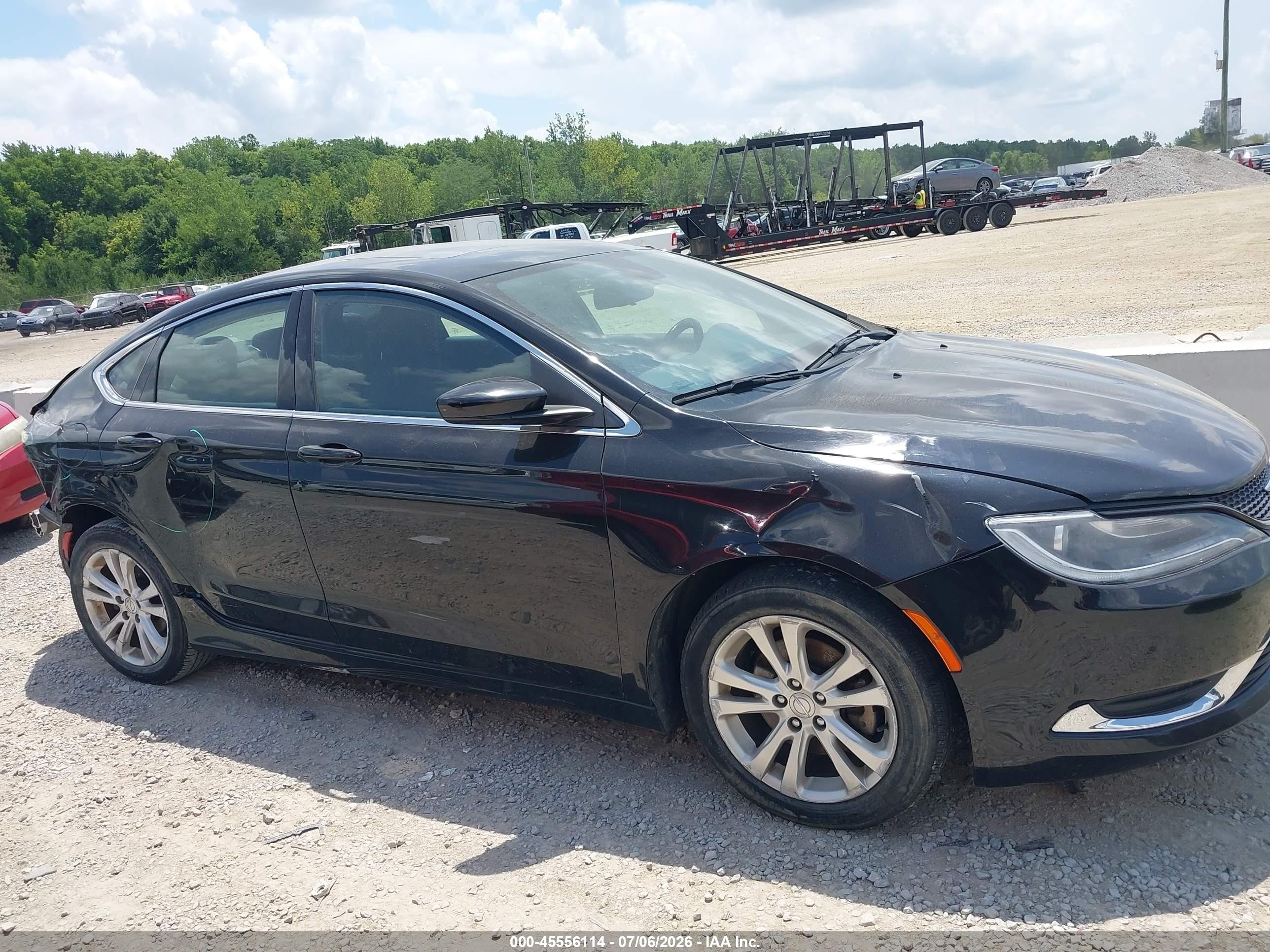 2015 Chrysler 200 Limited Black vin: 1C3CCCAB2FN674642
