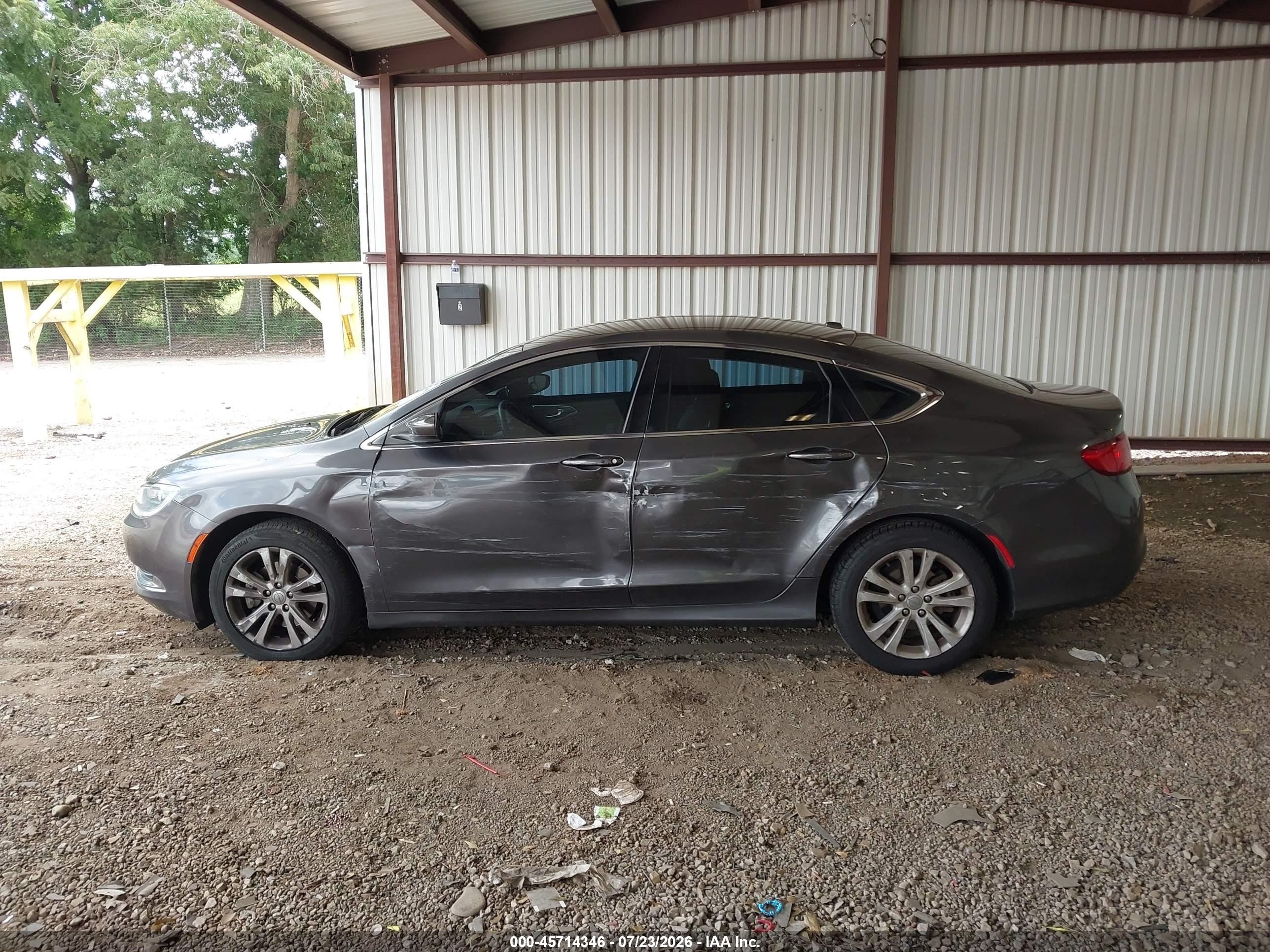 2015 Chrysler 200 Limited Gray vin: 1C3CCCAB2FN709681