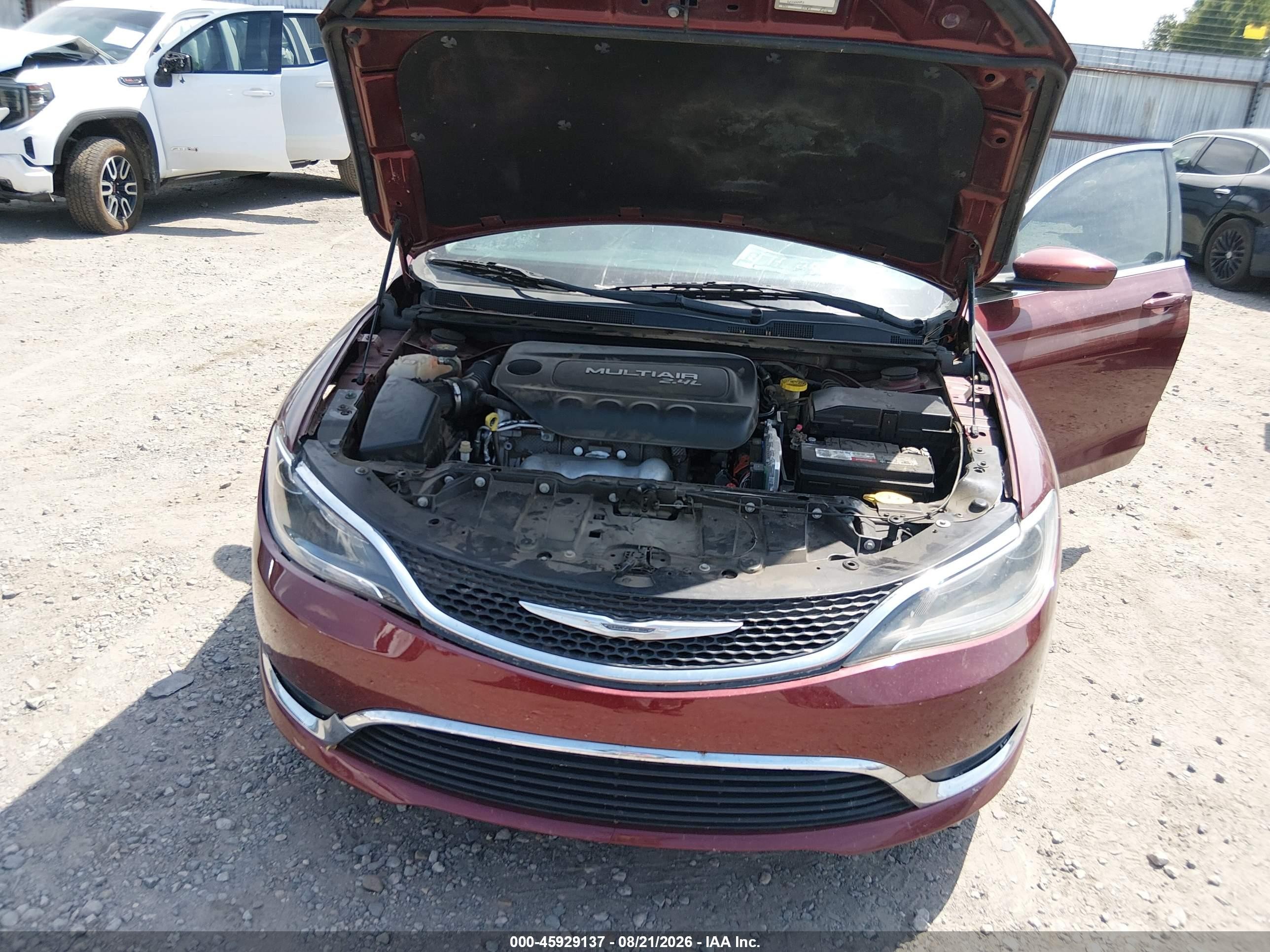 2015 Chrysler 200 Limited Бордовый vin: 1C3CCCAB2FN712418
