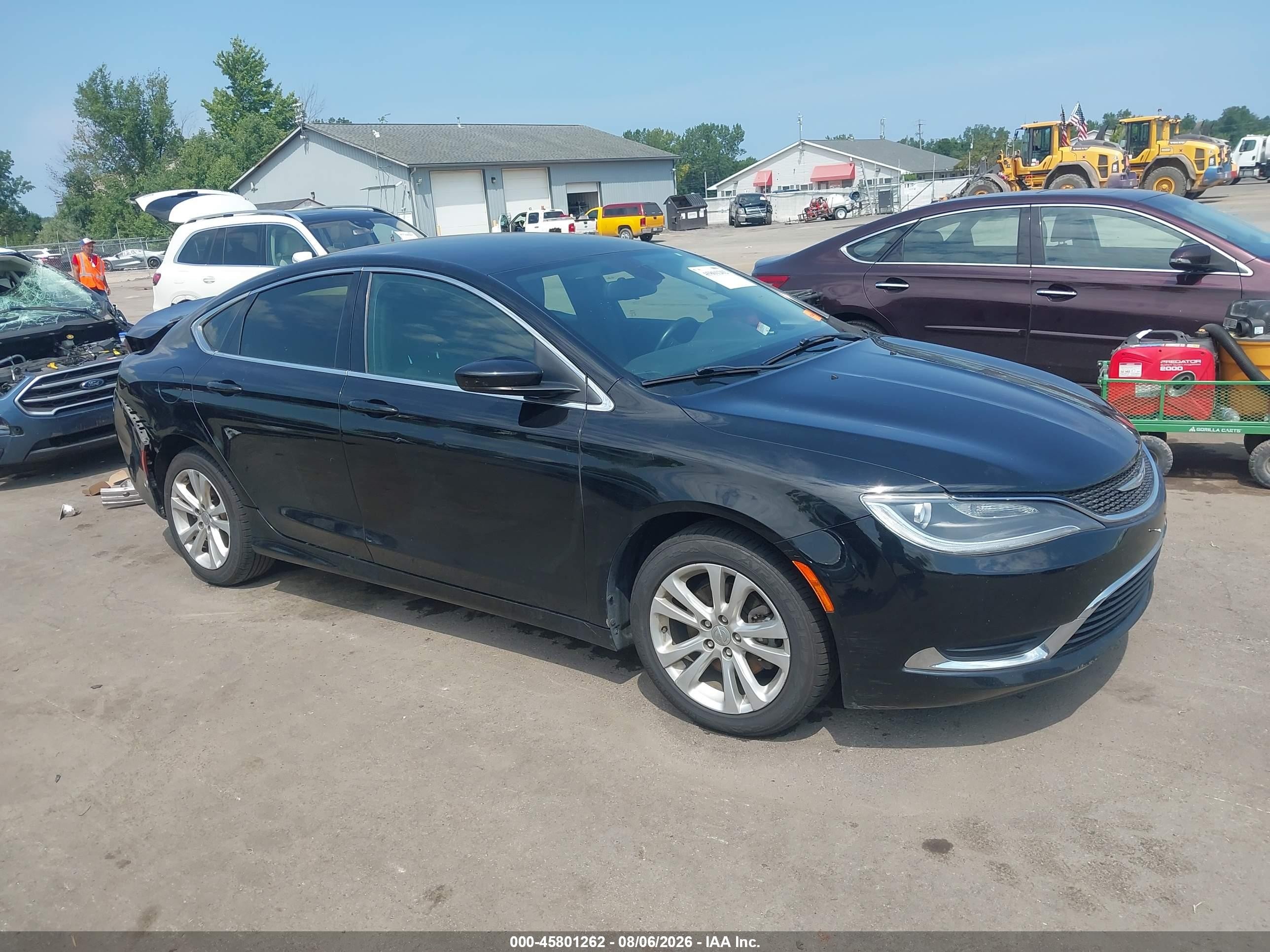 2015 Chrysler 200 Limited Черный vin: 1C3CCCAB3FN533028