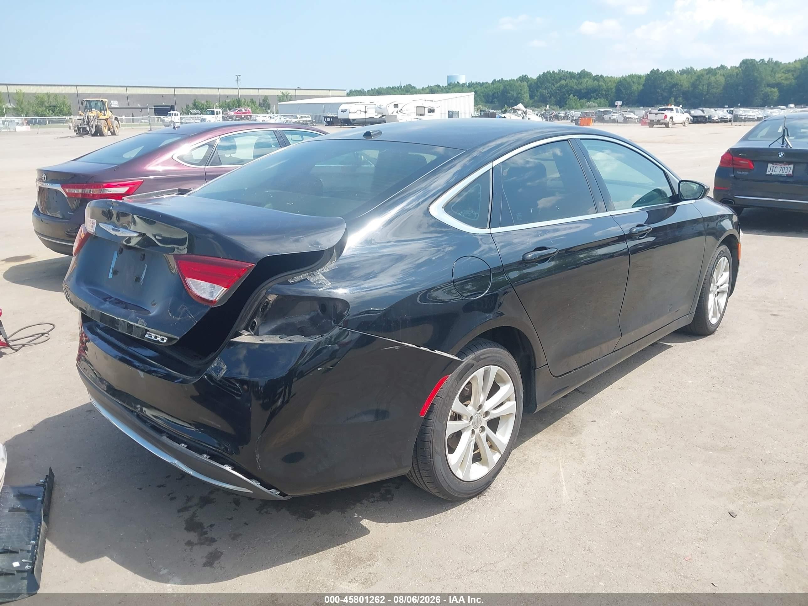 2015 Chrysler 200 Limited Black vin: 1C3CCCAB3FN533028