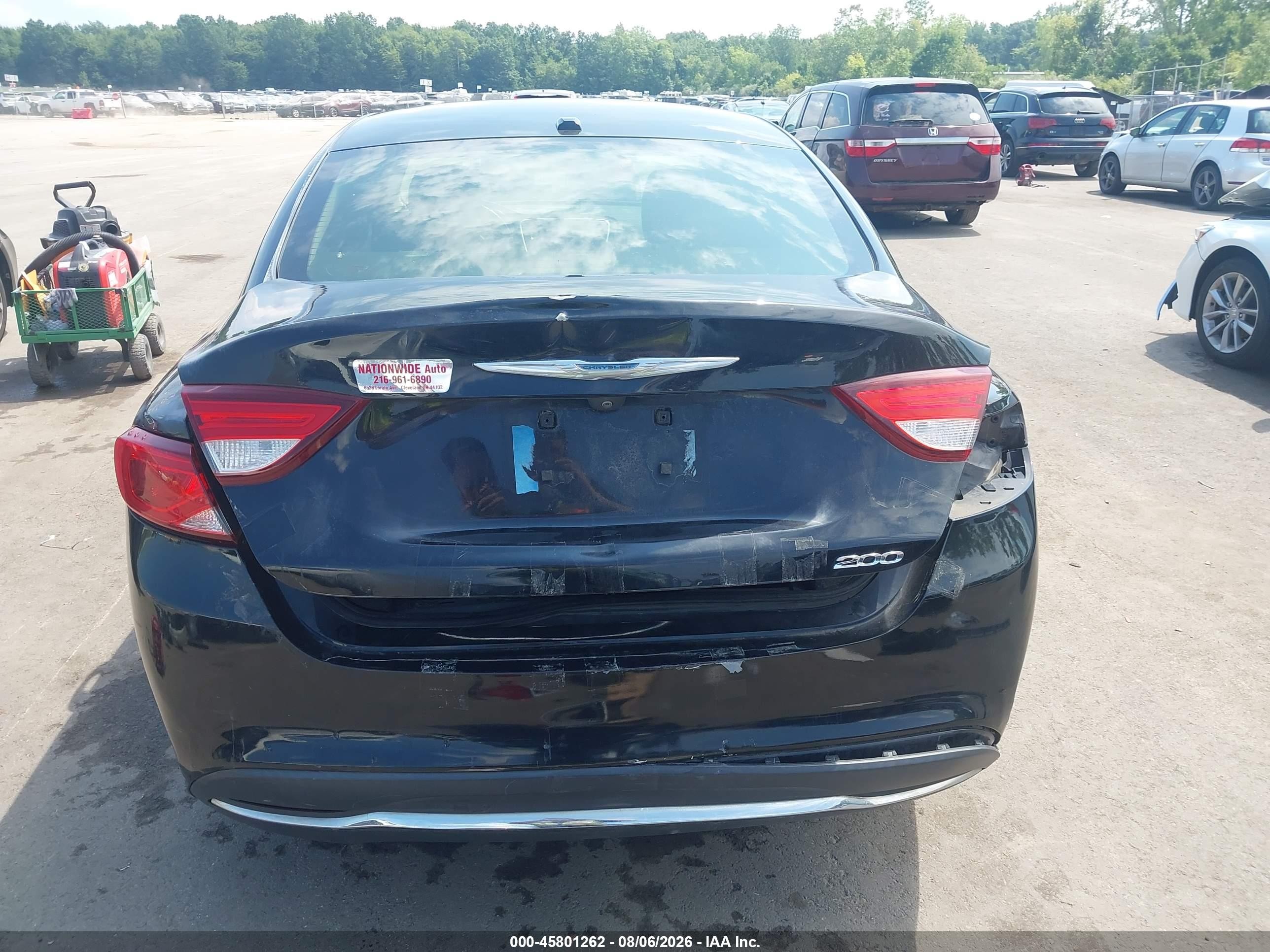 2015 Chrysler 200 Limited Black vin: 1C3CCCAB3FN533028