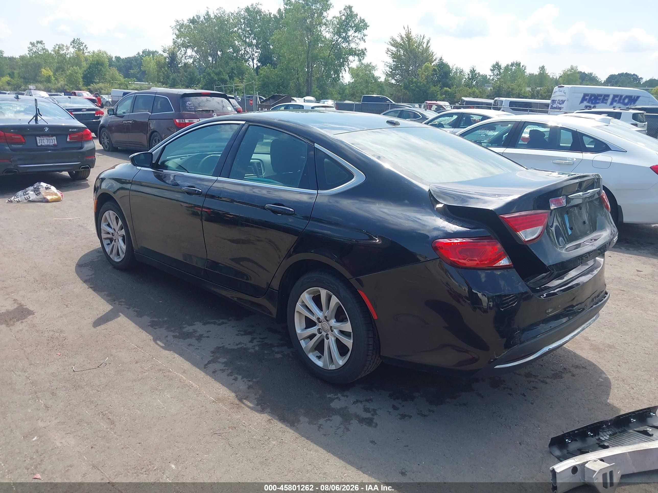 2015 Chrysler 200 Limited Black vin: 1C3CCCAB3FN533028