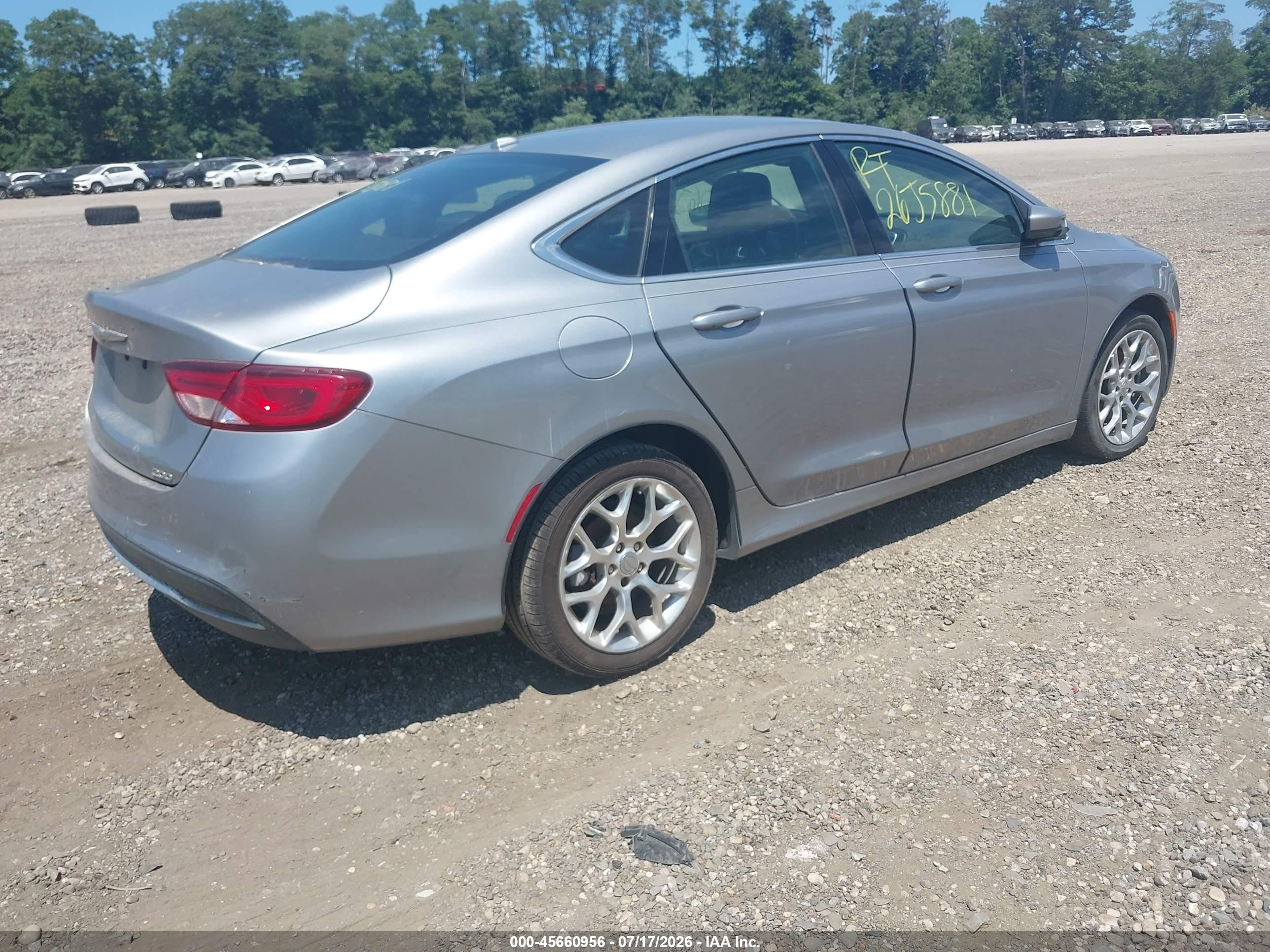 2015 Chrysler 200 Limited Gray vin: 1C3CCCAB3FN537371
