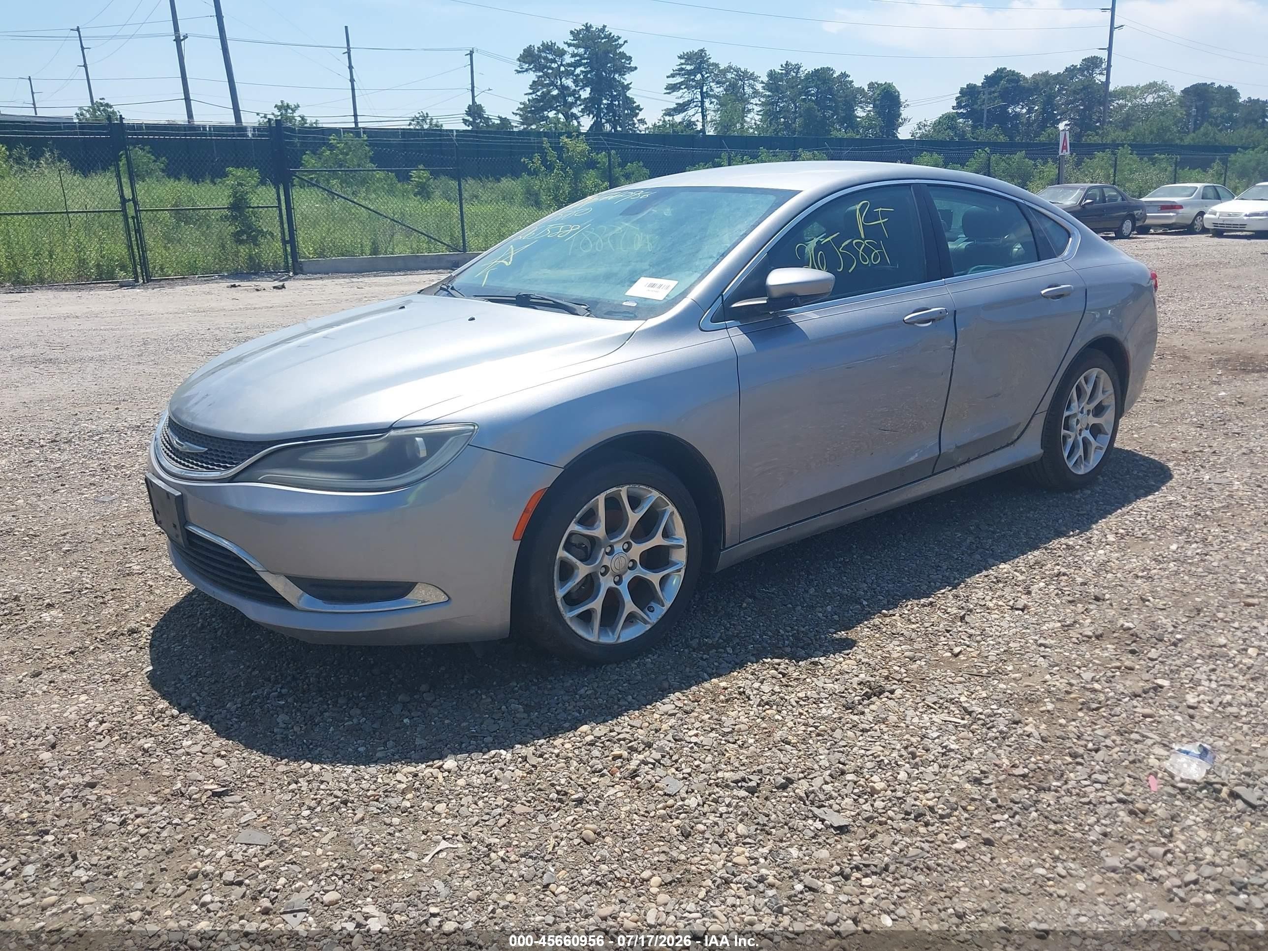 2015 Chrysler 200 Limited Gray vin: 1C3CCCAB3FN537371