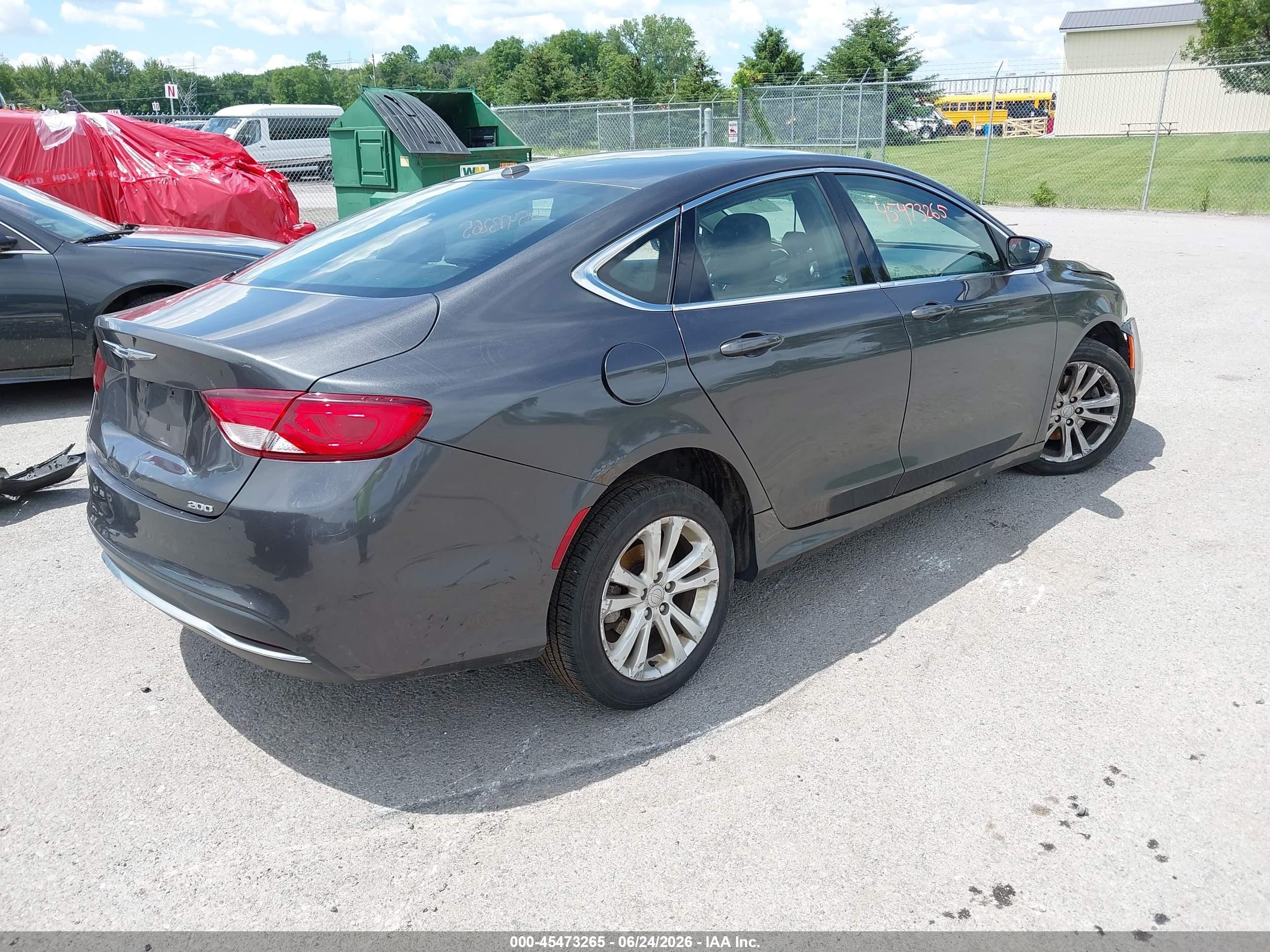 2015 Chrysler 200 Limited Gray vin: 1C3CCCAB3FN590474