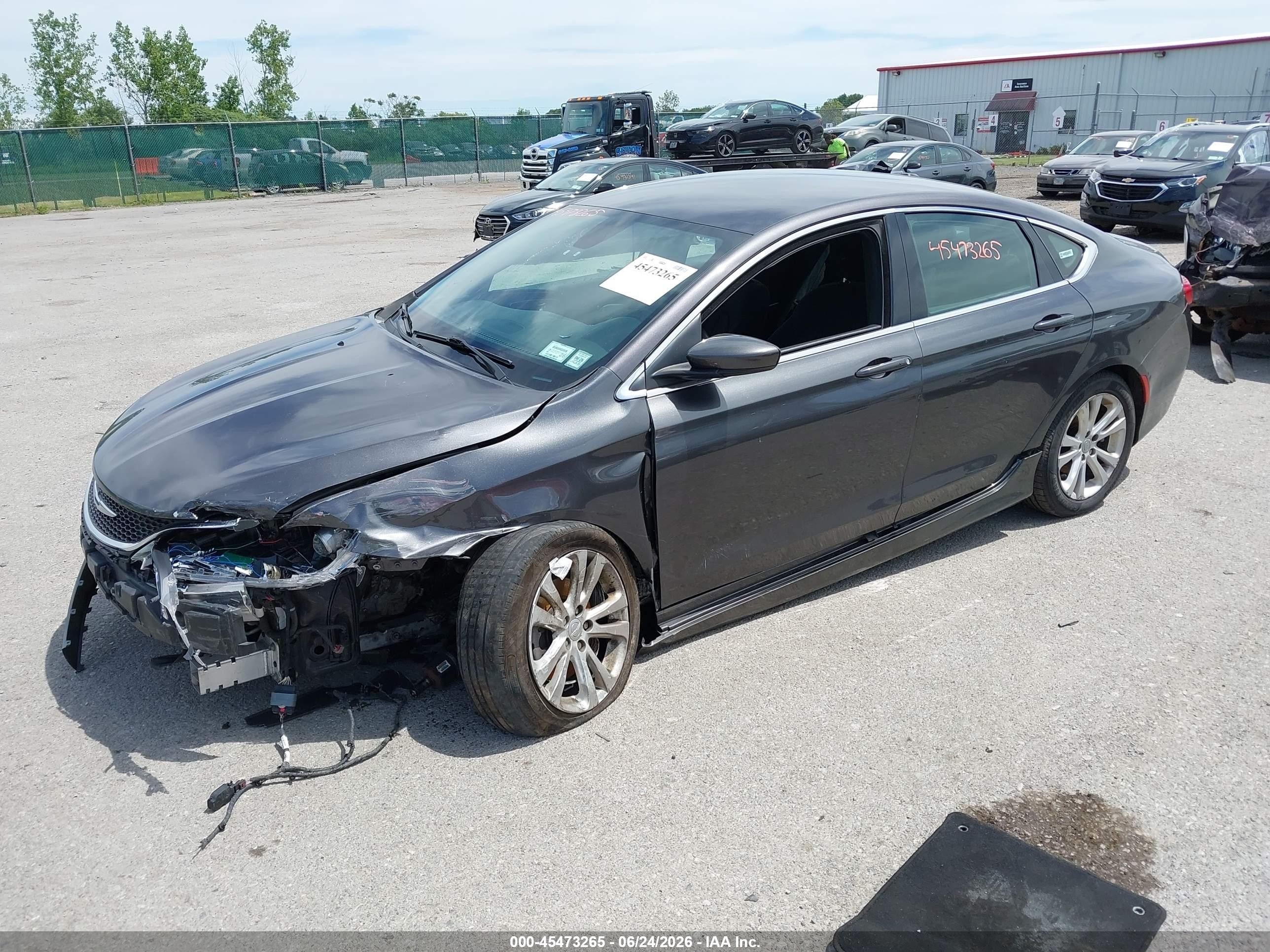 2015 Chrysler 200 Limited Gray vin: 1C3CCCAB3FN590474