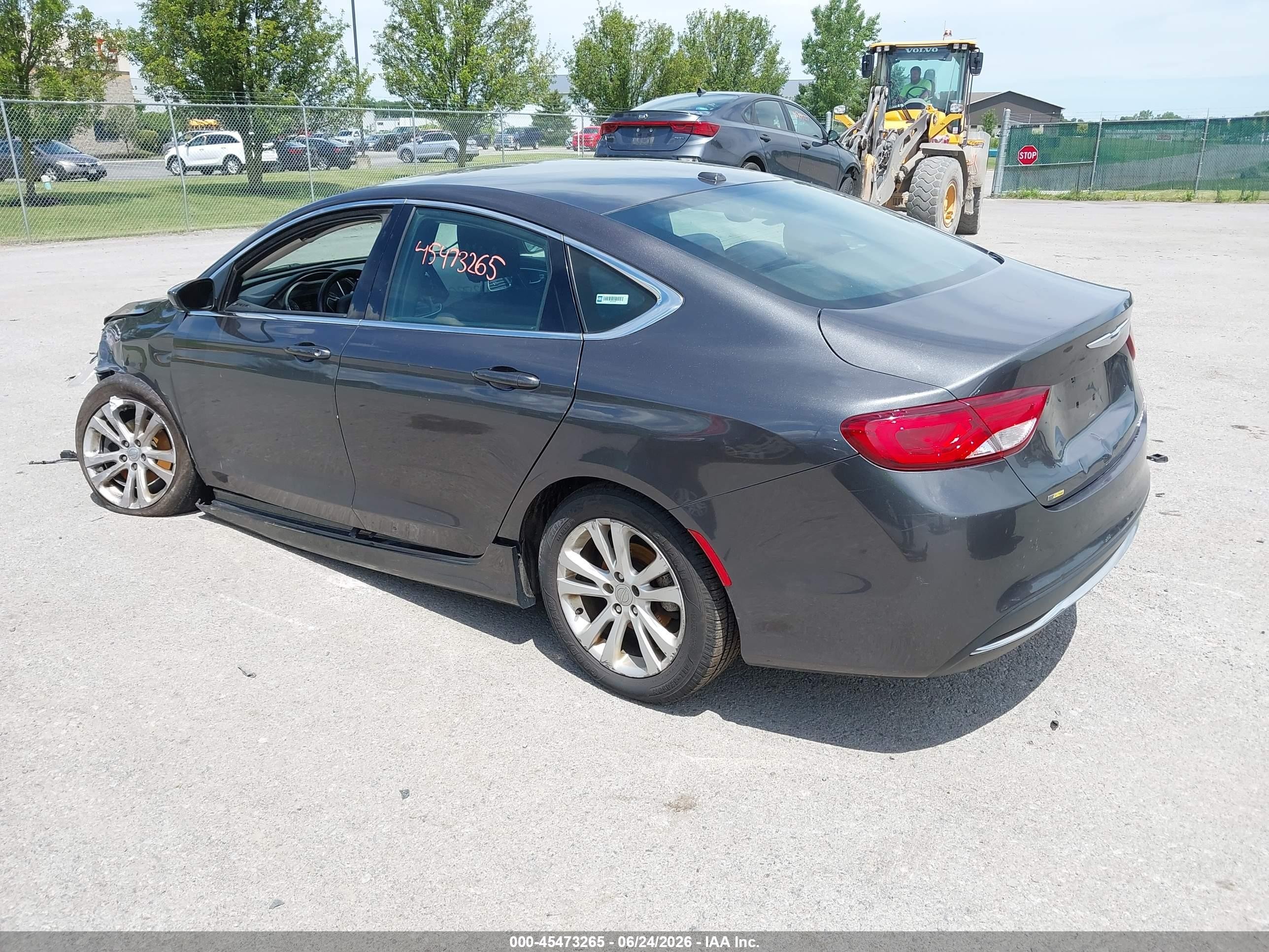 2015 Chrysler 200 Limited Gray vin: 1C3CCCAB3FN590474