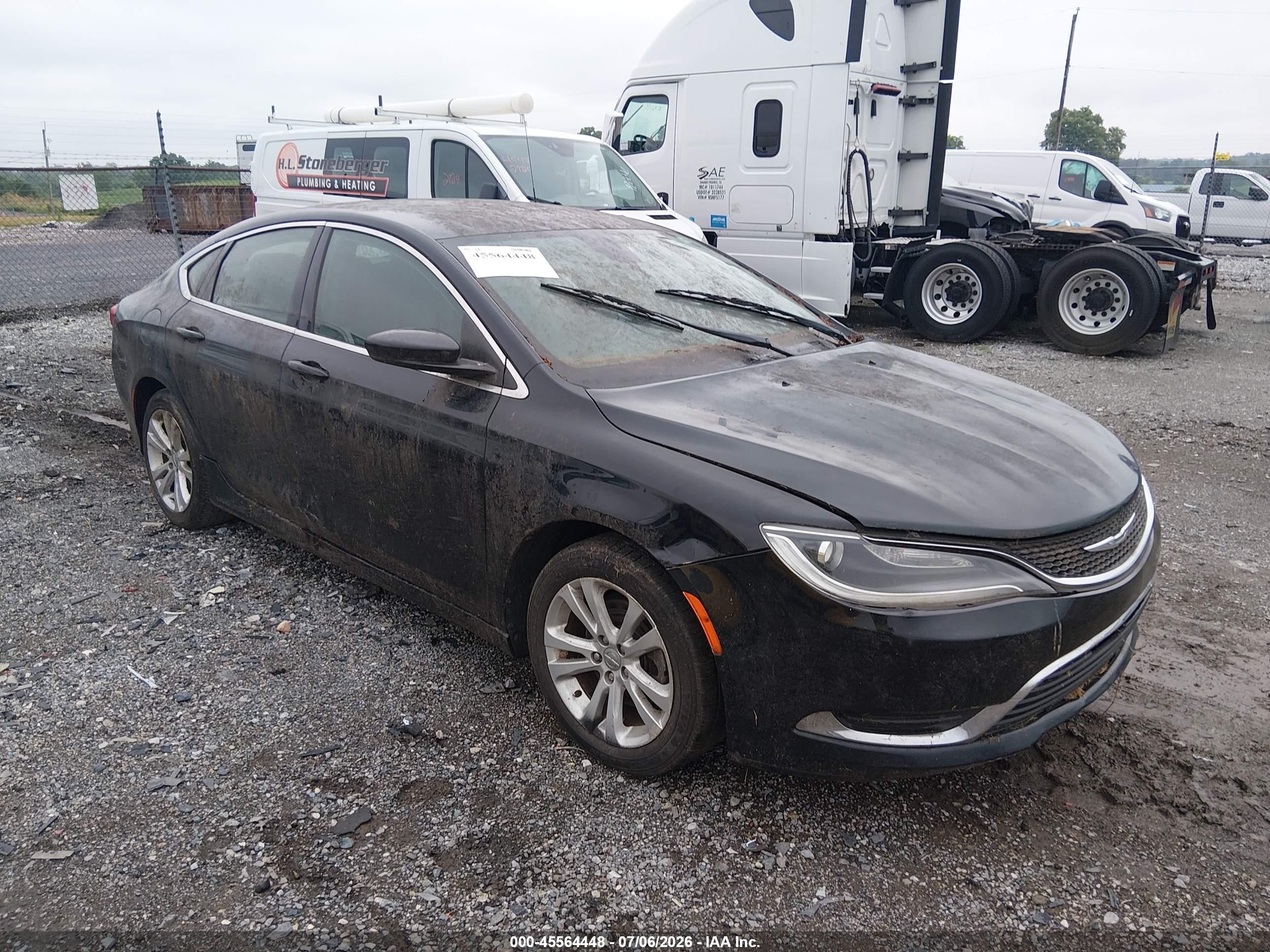 2015 Chrysler 200 Limited Black vin: 1C3CCCAB3FN617169