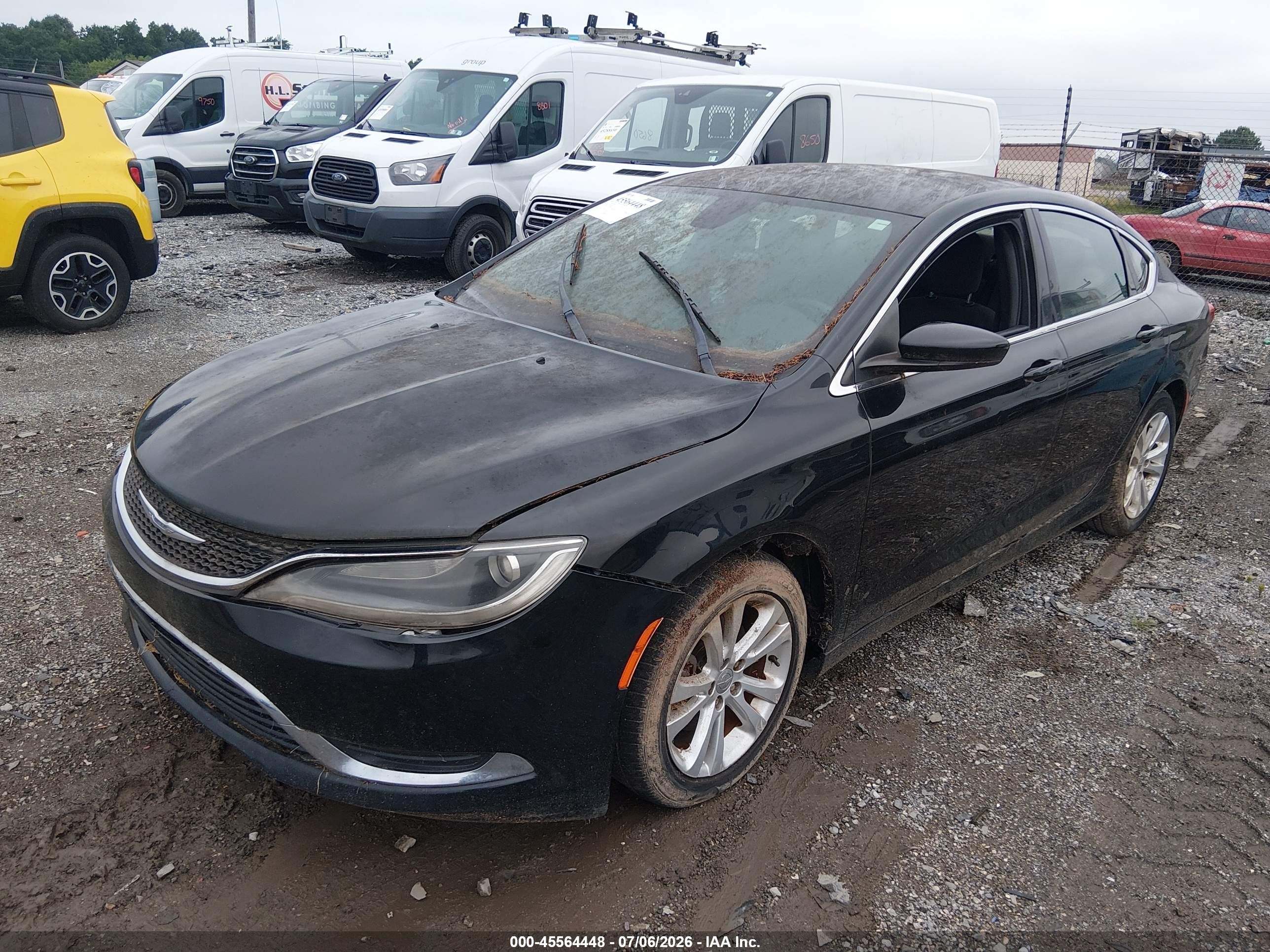 2015 Chrysler 200 Limited Black vin: 1C3CCCAB3FN617169