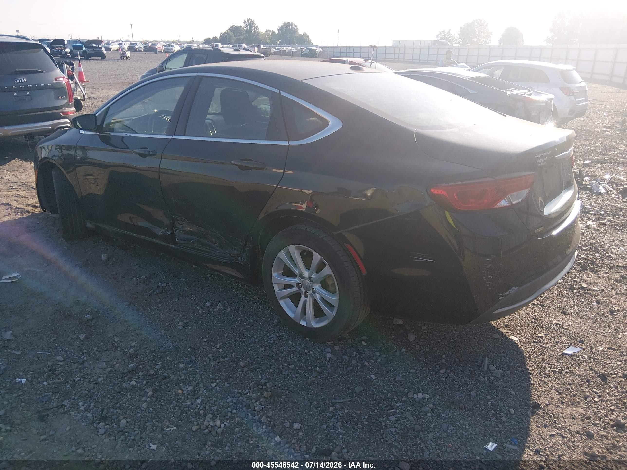 2015 Chrysler 200 Limited Black vin: 1C3CCCAB3FN649782