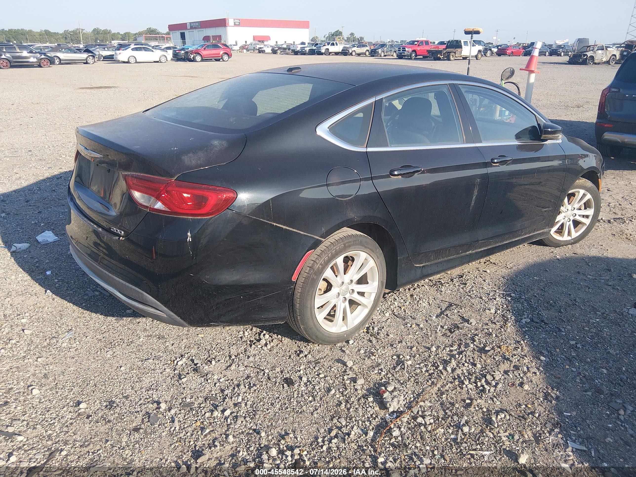 2015 Chrysler 200 Limited Black vin: 1C3CCCAB3FN649782