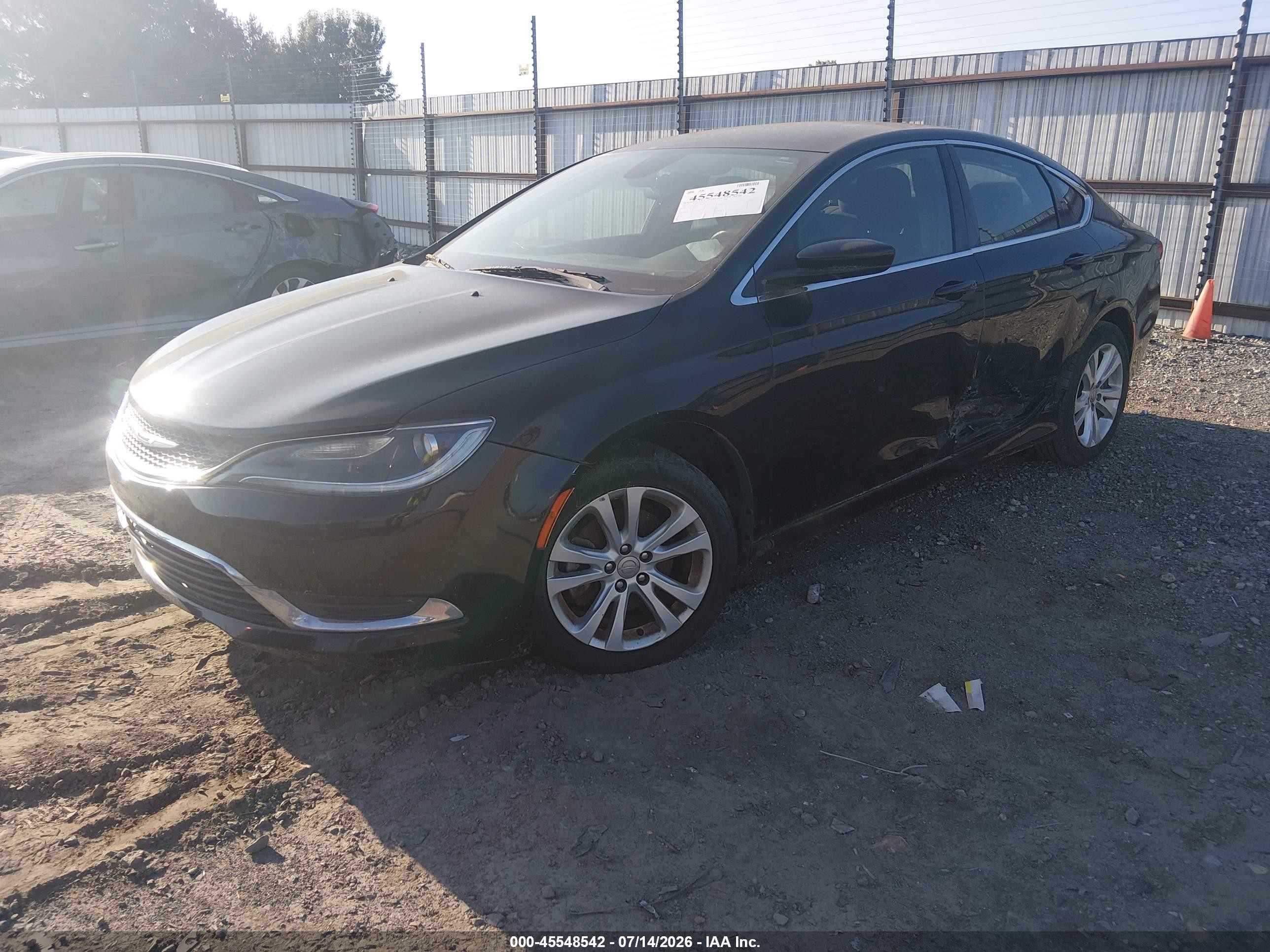 2015 Chrysler 200 Limited Black vin: 1C3CCCAB3FN649782