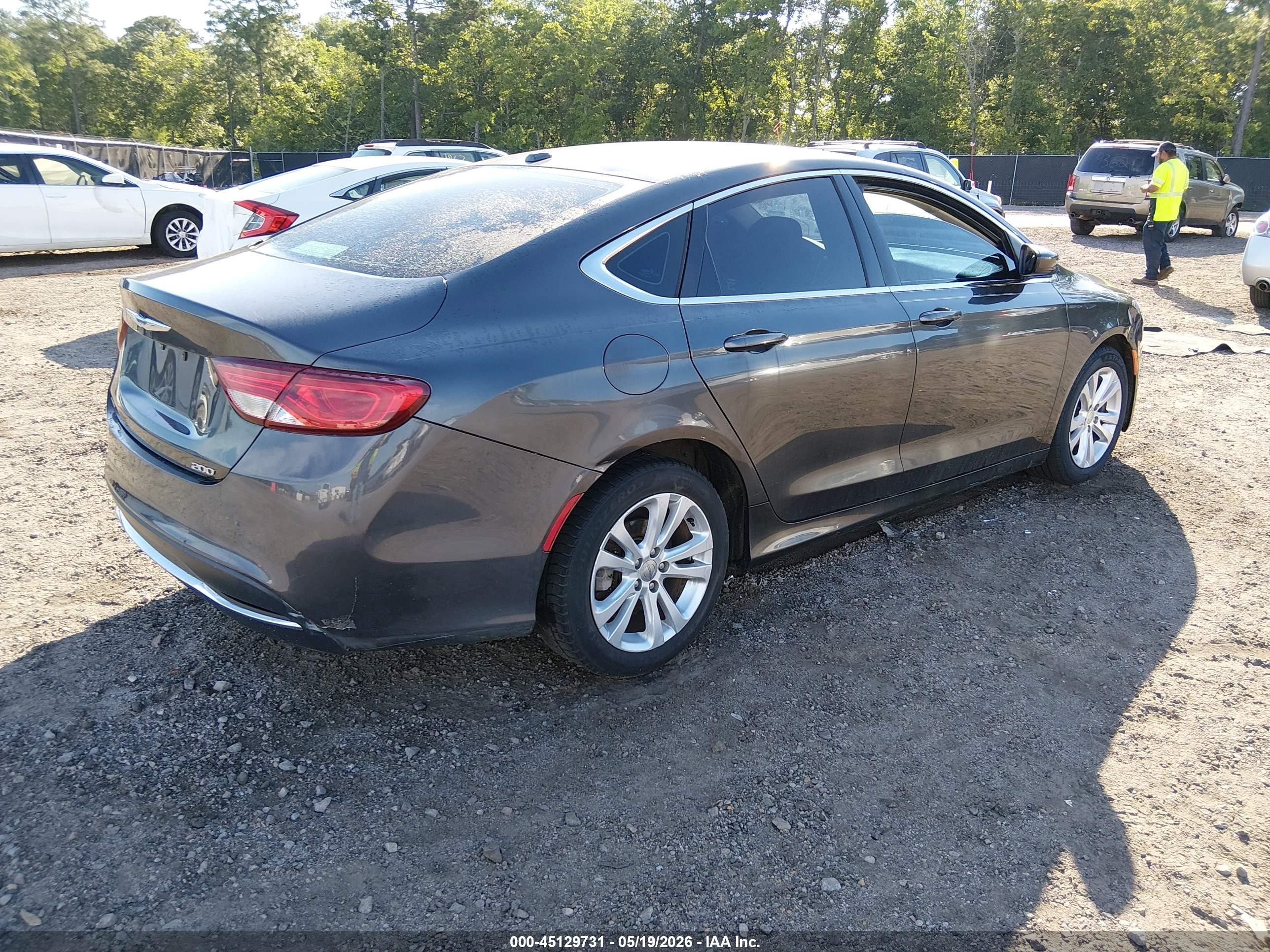 2015 Chrysler 200 Limited Gray vin: 1C3CCCAB3FN657767