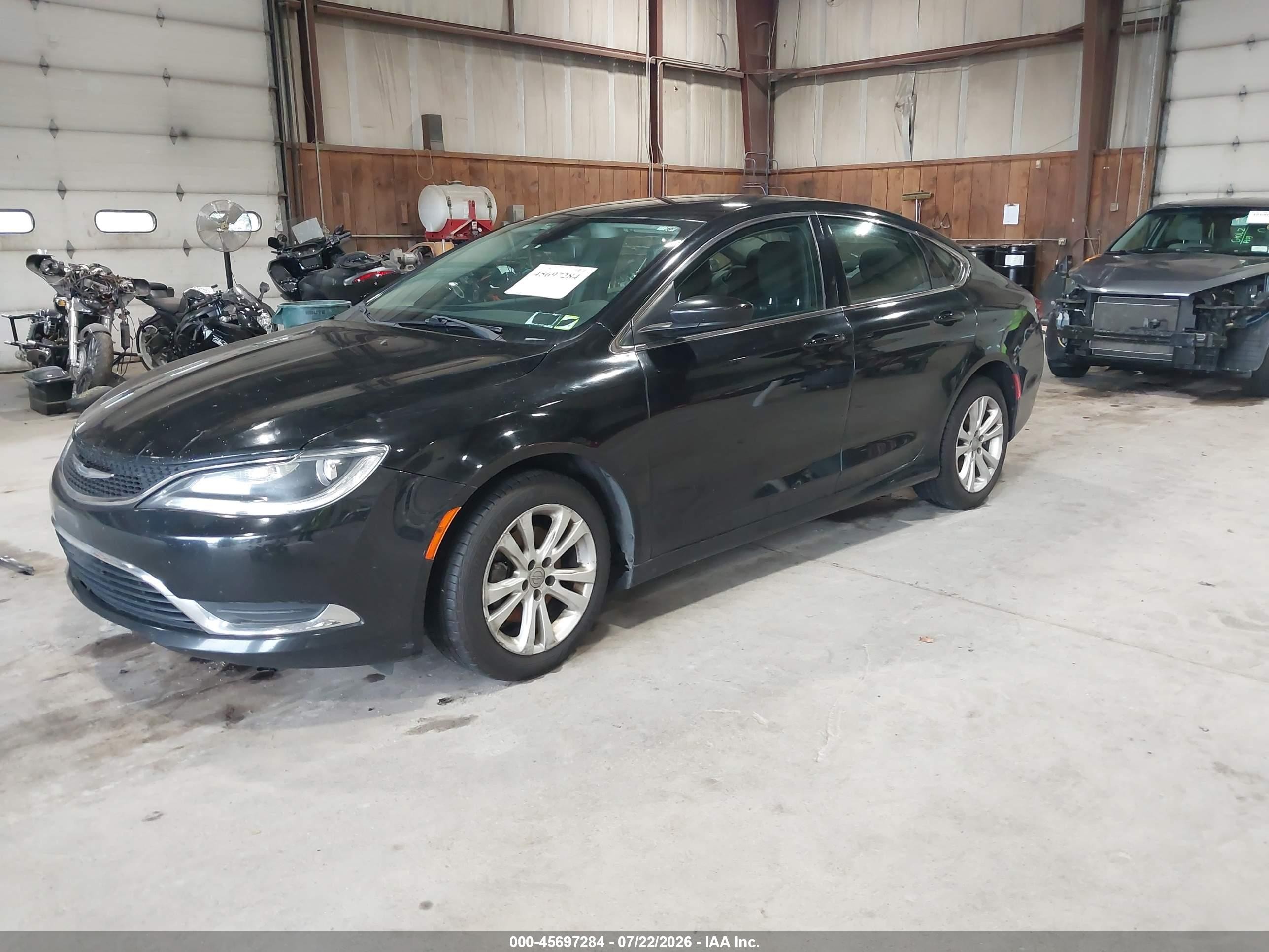 2015 Chrysler 200 Limited Black vin: 1C3CCCAB3FN660829