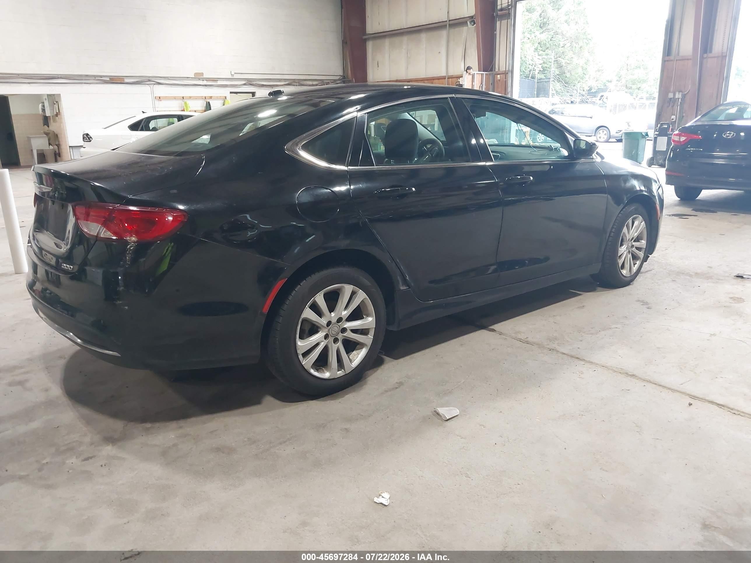 2015 Chrysler 200 Limited Black vin: 1C3CCCAB3FN660829