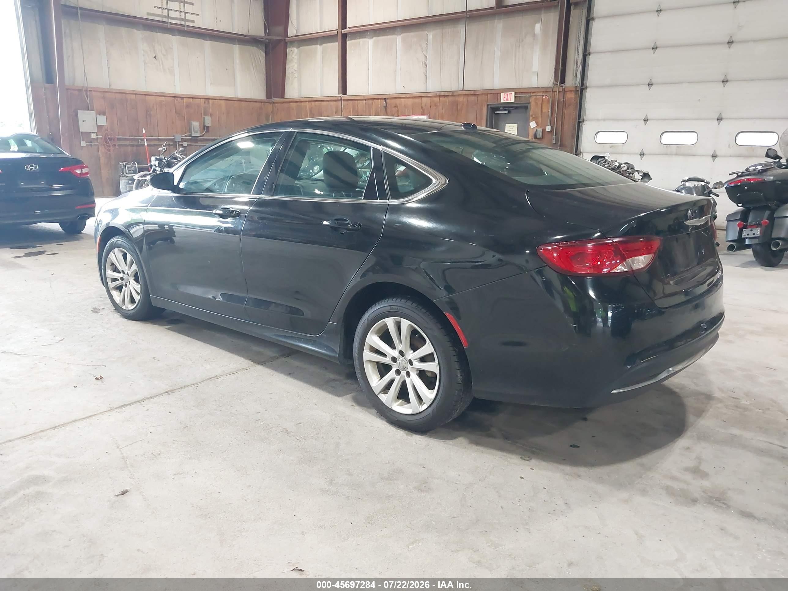 2015 Chrysler 200 Limited Black vin: 1C3CCCAB3FN660829