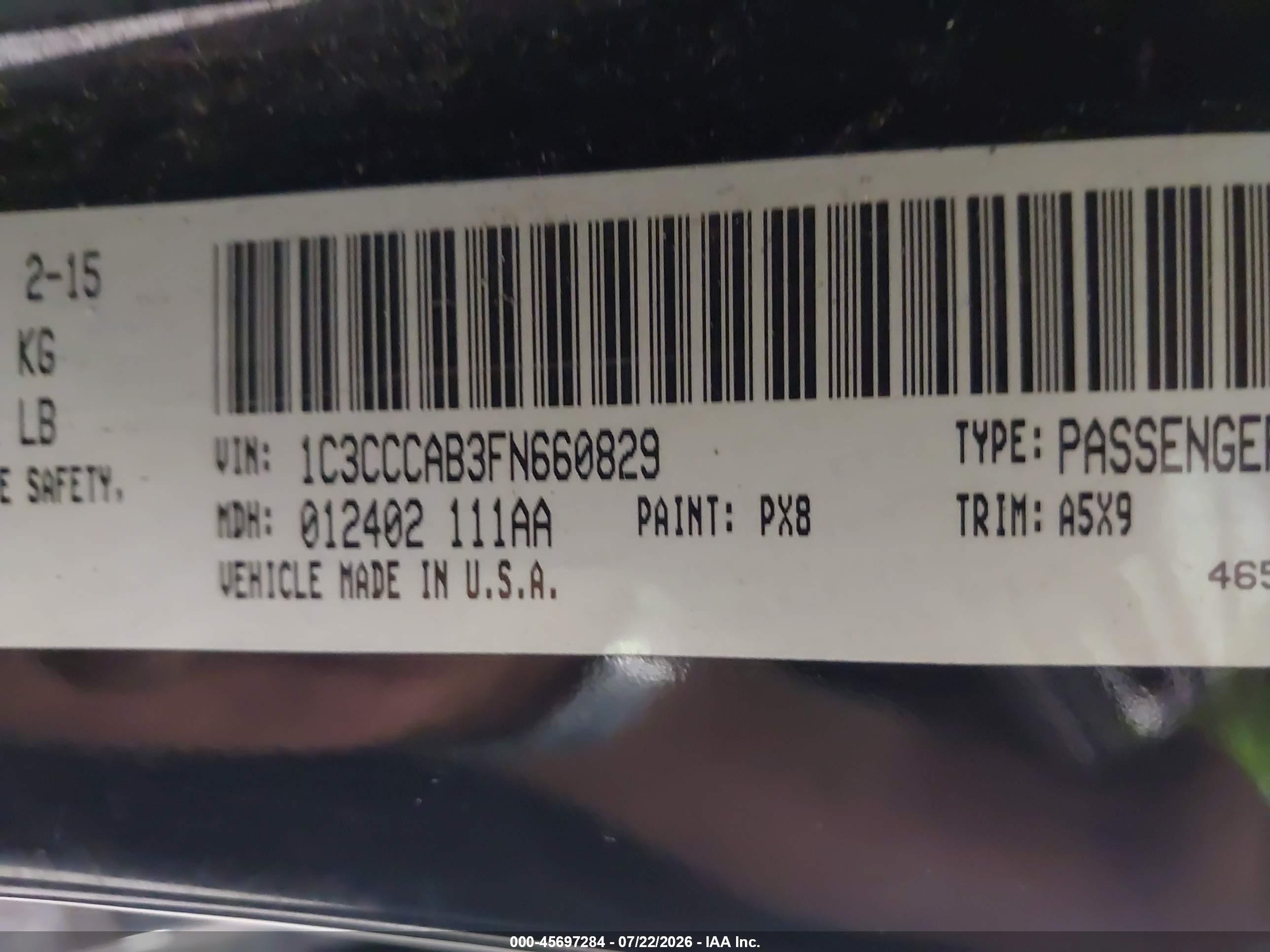 2015 Chrysler 200 Limited Black vin: 1C3CCCAB3FN660829