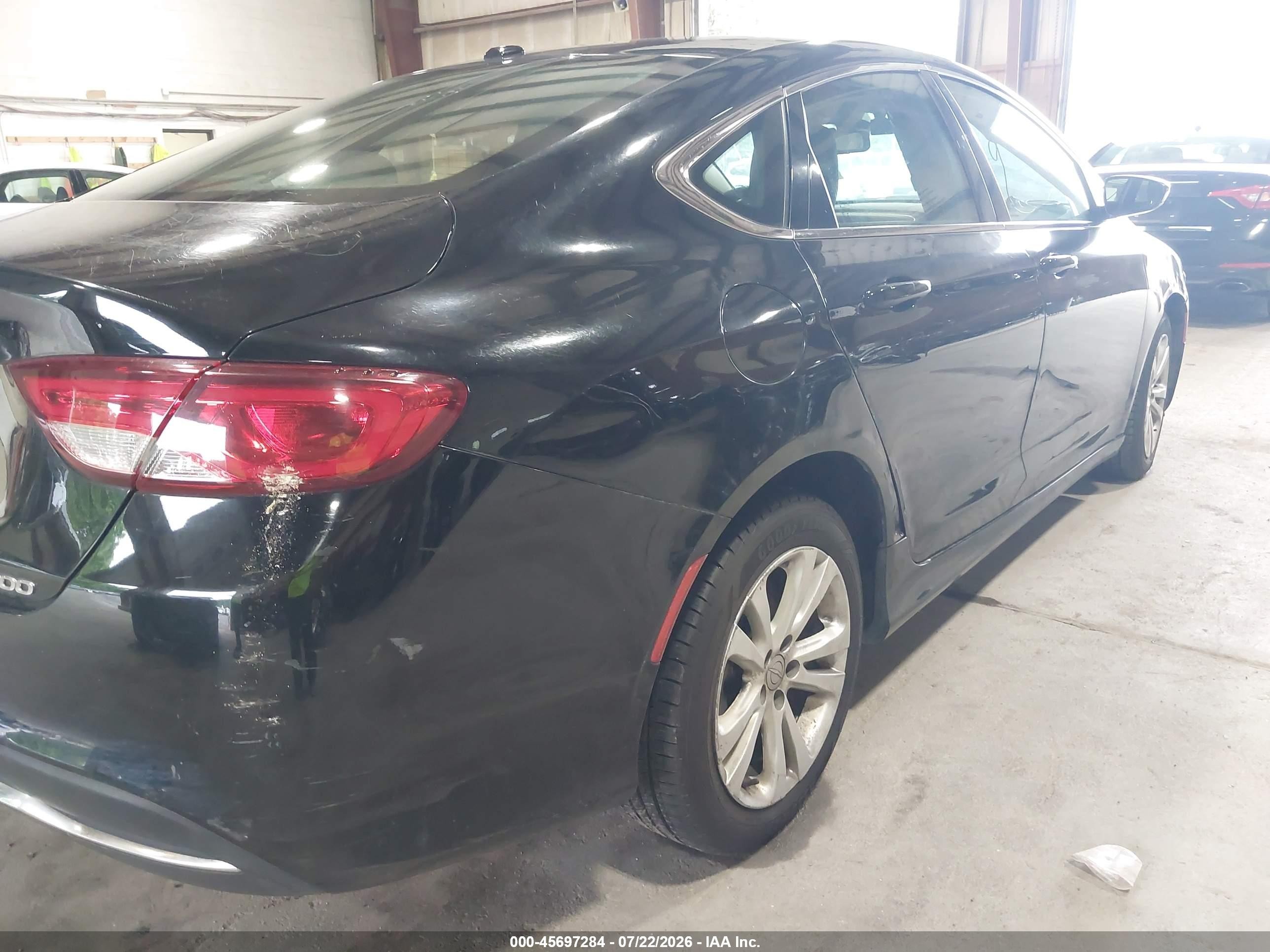 2015 Chrysler 200 Limited Black vin: 1C3CCCAB3FN660829