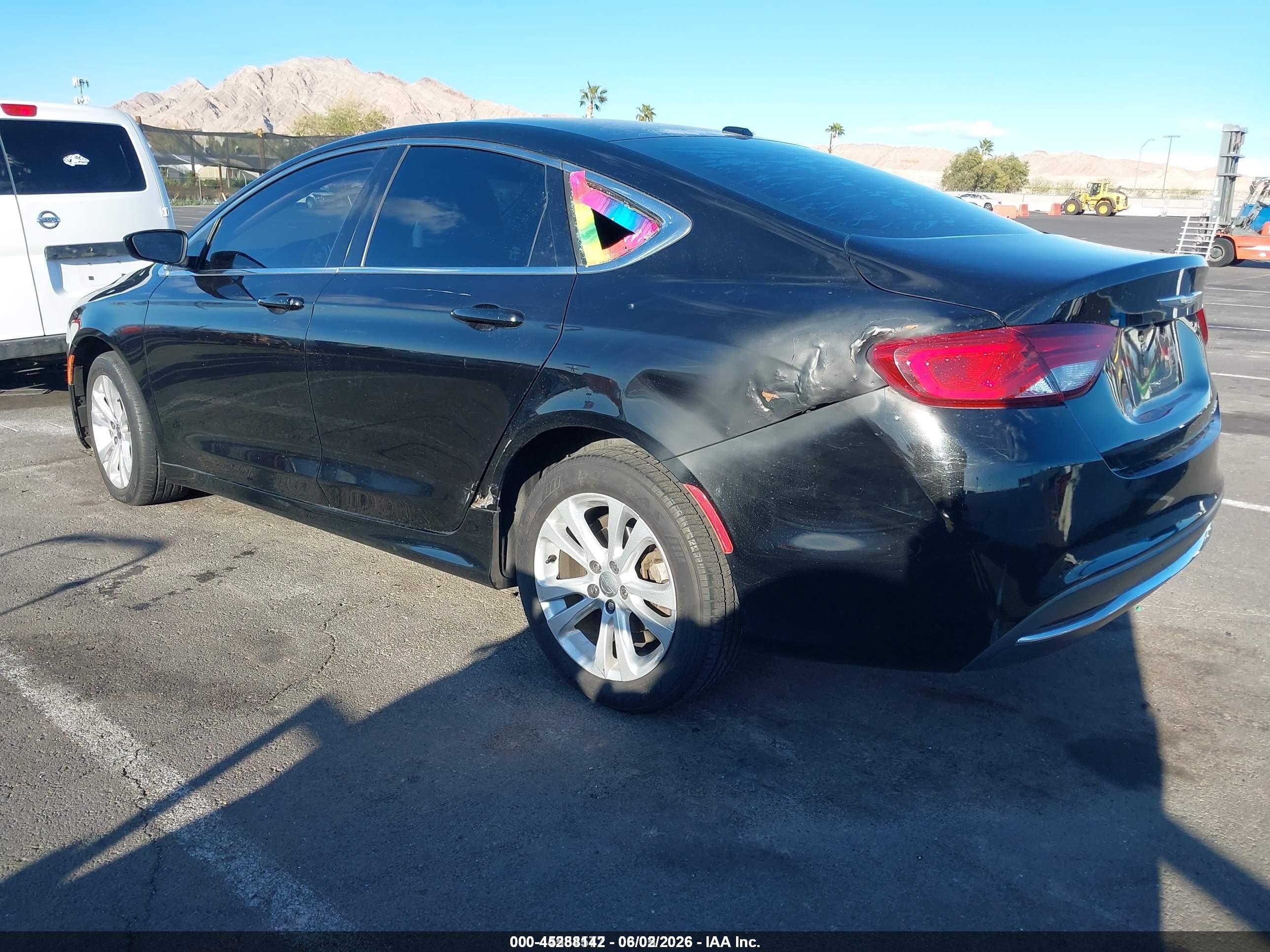 2015 Chrysler 200 Limited Black vin: 1C3CCCAB3FN672852