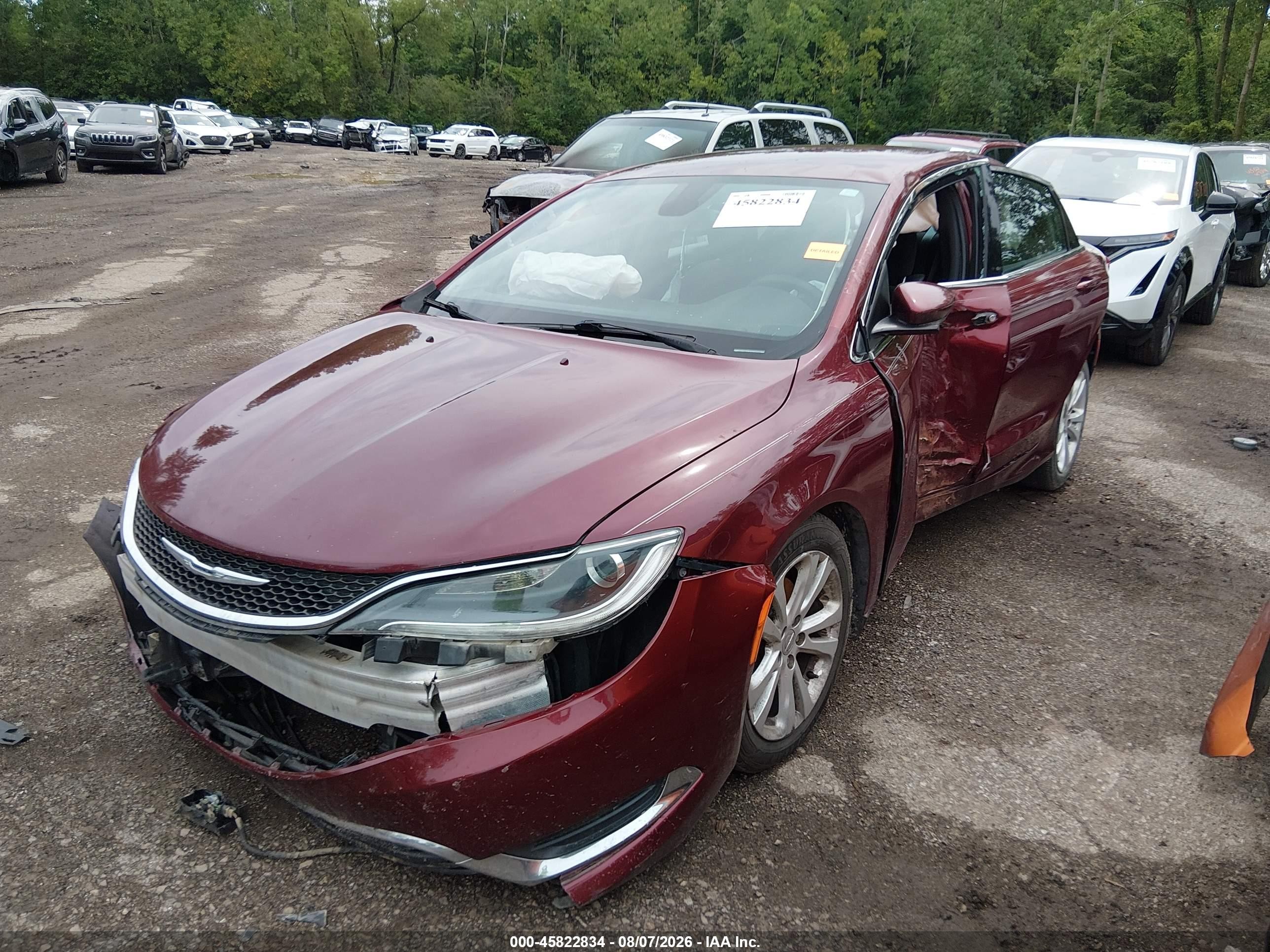 2015 Chrysler 200 Limited Red vin: 1C3CCCAB3FN693295