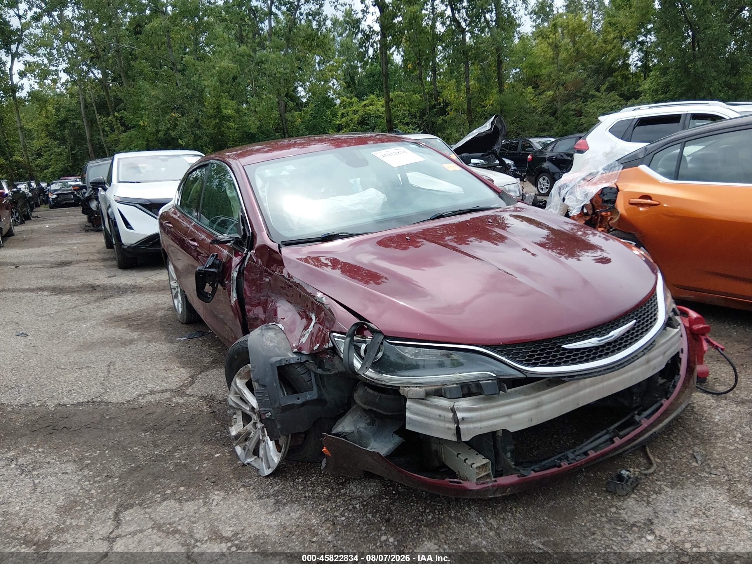 2015 Chrysler 200 Limited Red vin: 1C3CCCAB3FN693295