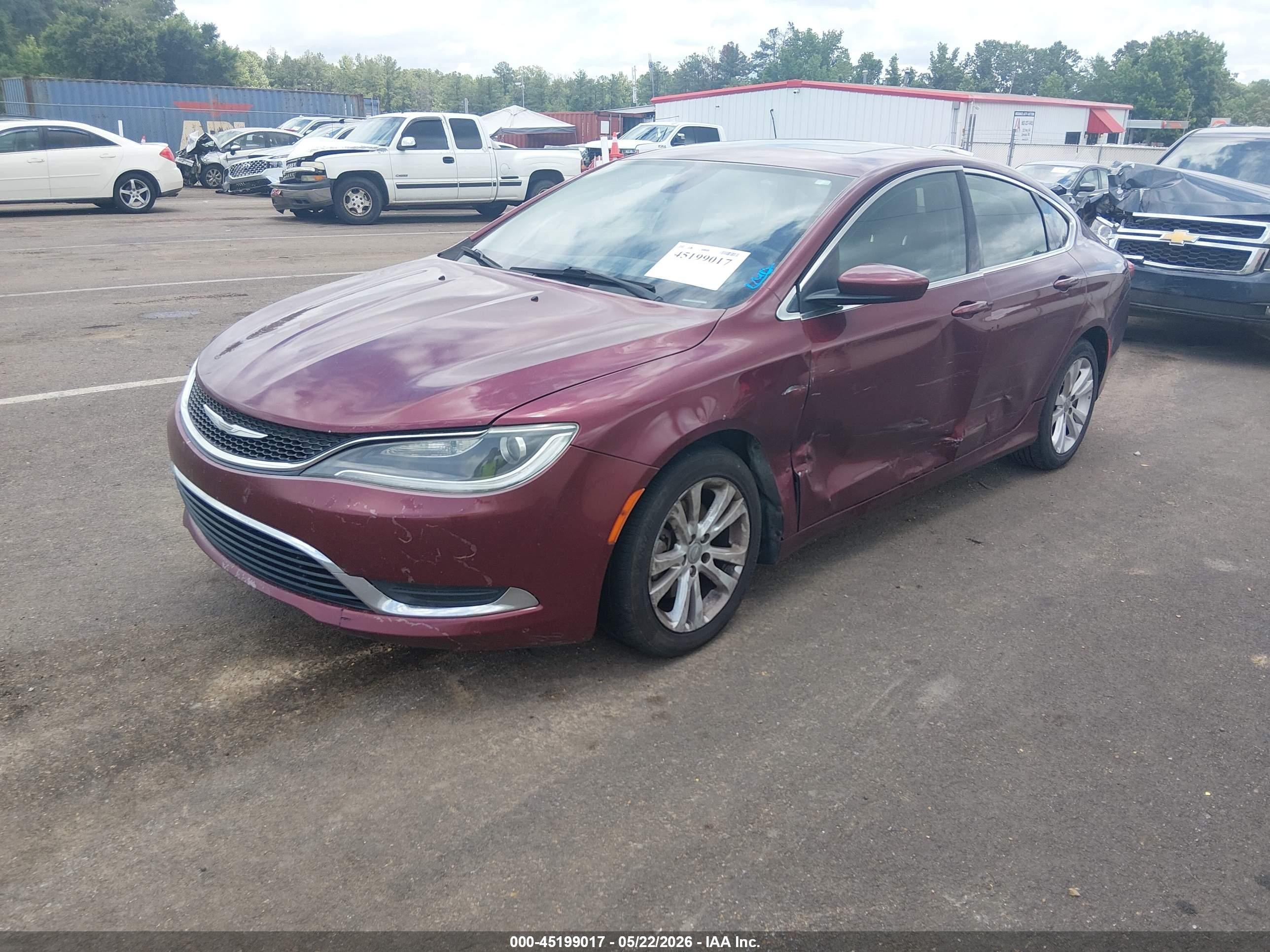 2015 Chrysler 200 Limited Maroon vin: 1C3CCCAB3FN694267