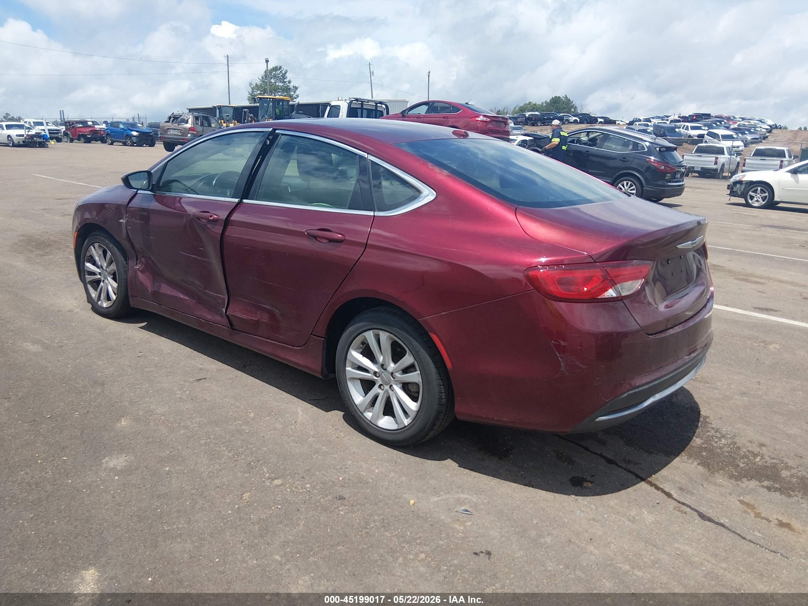 2015 Chrysler 200 Limited Maroon vin: 1C3CCCAB3FN694267