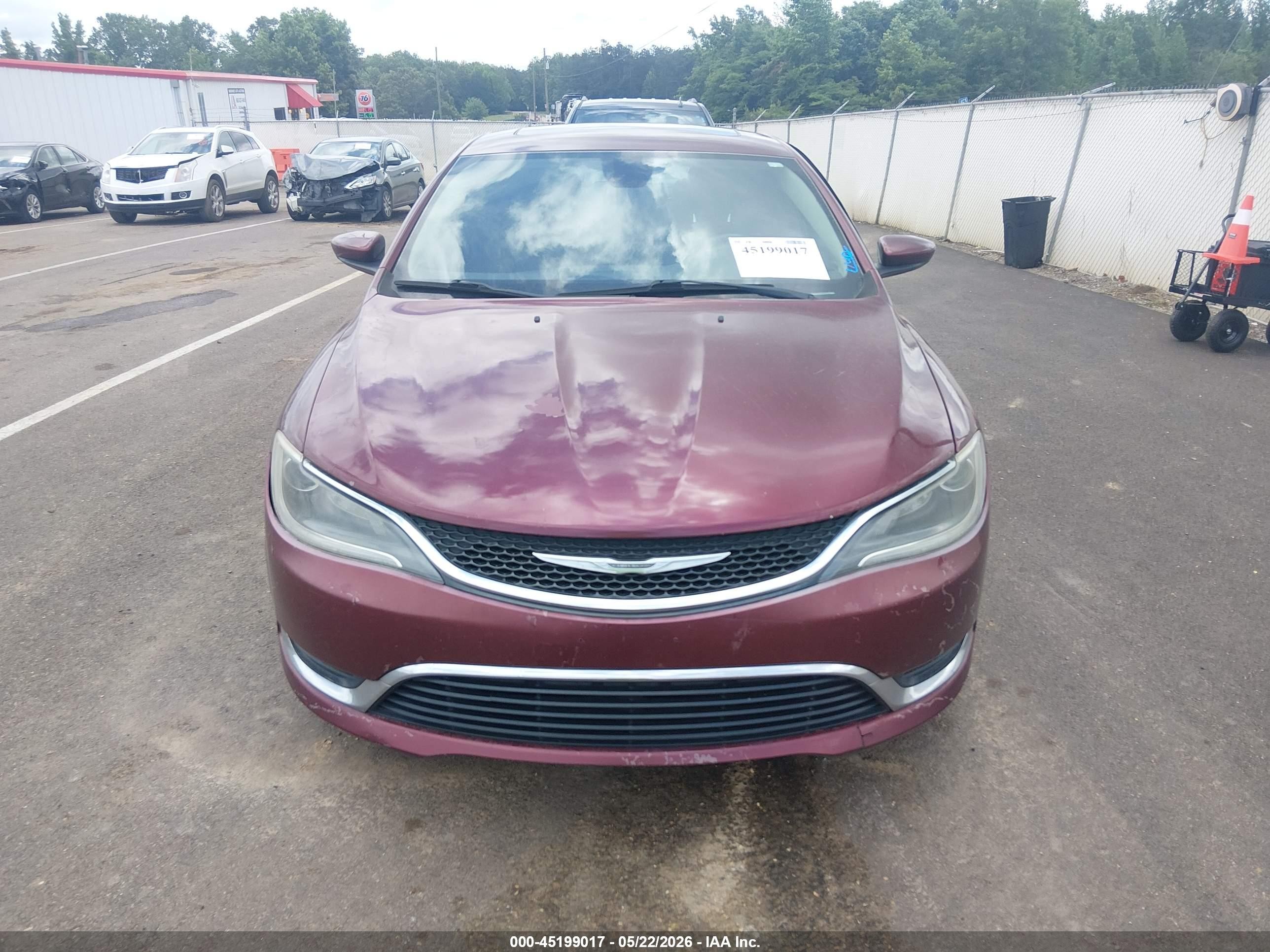 2015 Chrysler 200 Limited Maroon vin: 1C3CCCAB3FN694267