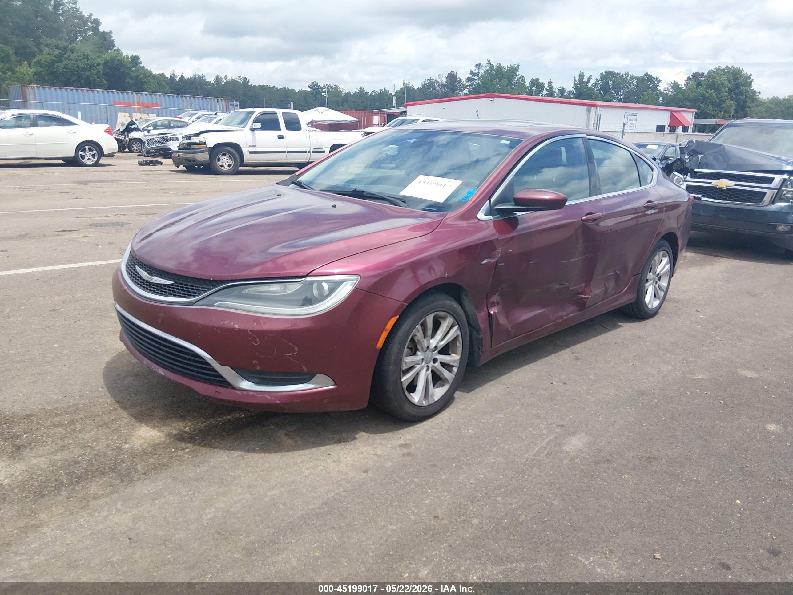 2015 Chrysler 200 Limited Maroon vin: 1C3CCCAB3FN694267
