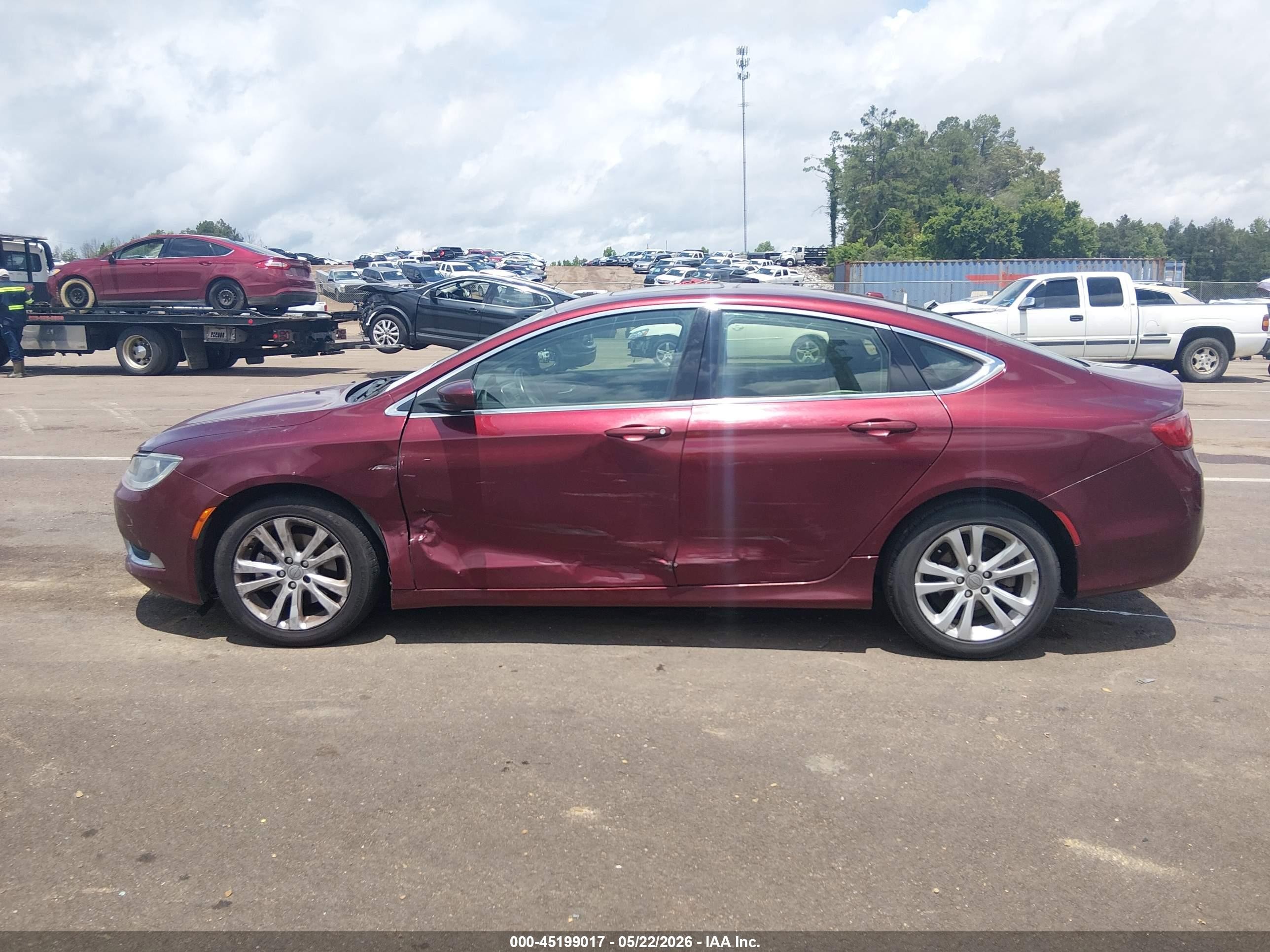 2015 Chrysler 200 Limited Maroon vin: 1C3CCCAB3FN694267